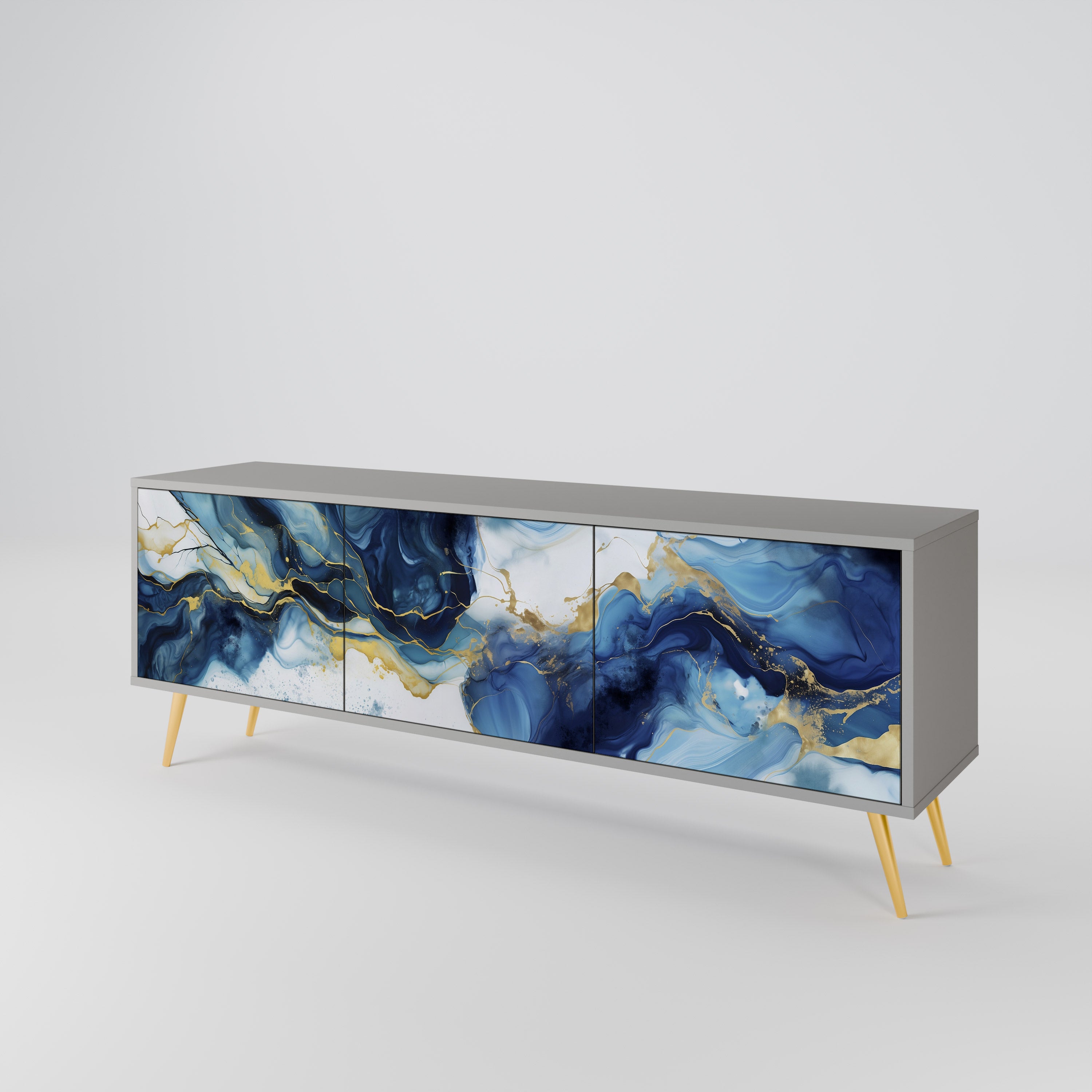 INKY MARBLE Szafka RTV 3-drzwiowa korpus Szary