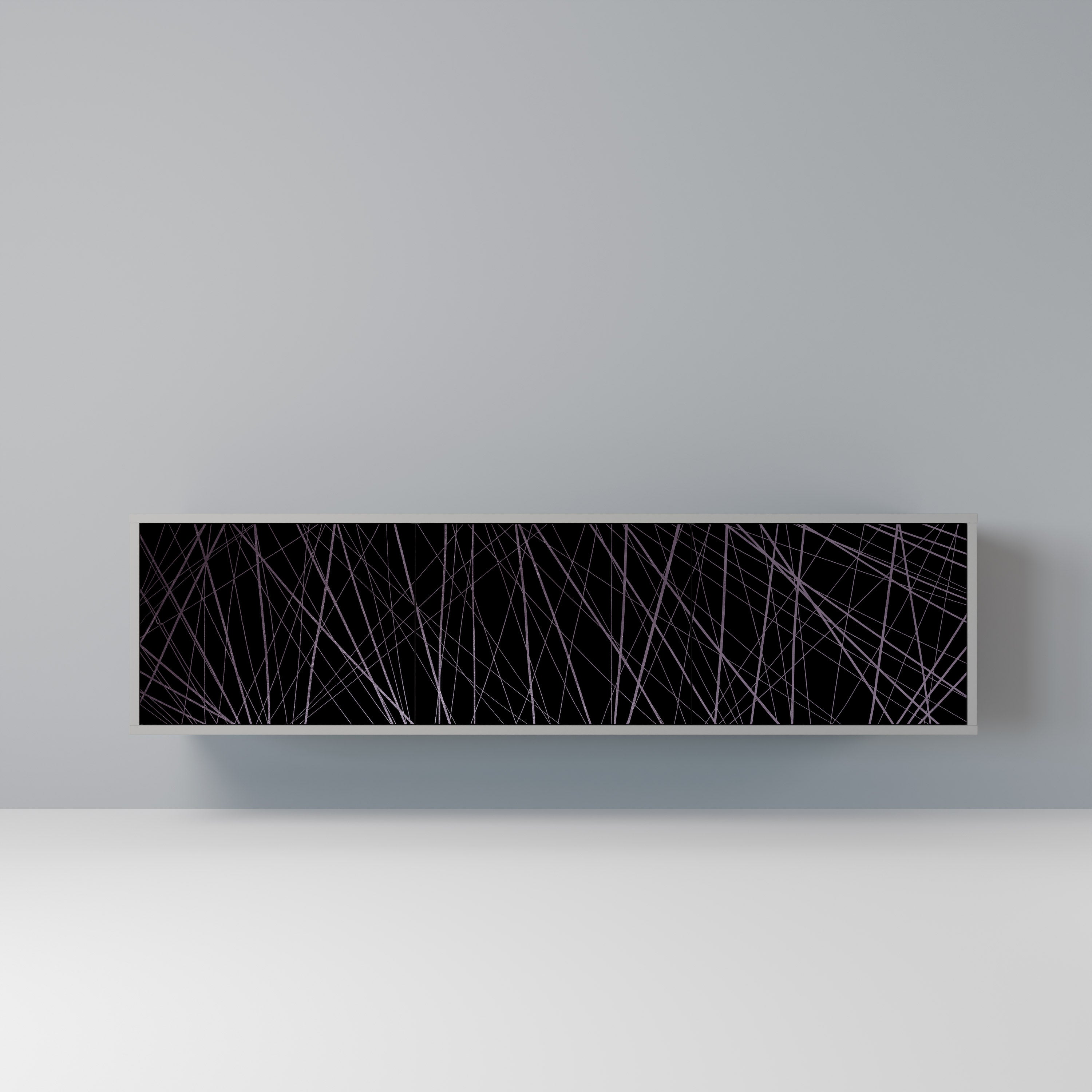 SHIMMER SPIDERGRAM Szafka RTV 3-drzwiowa korpus Szary