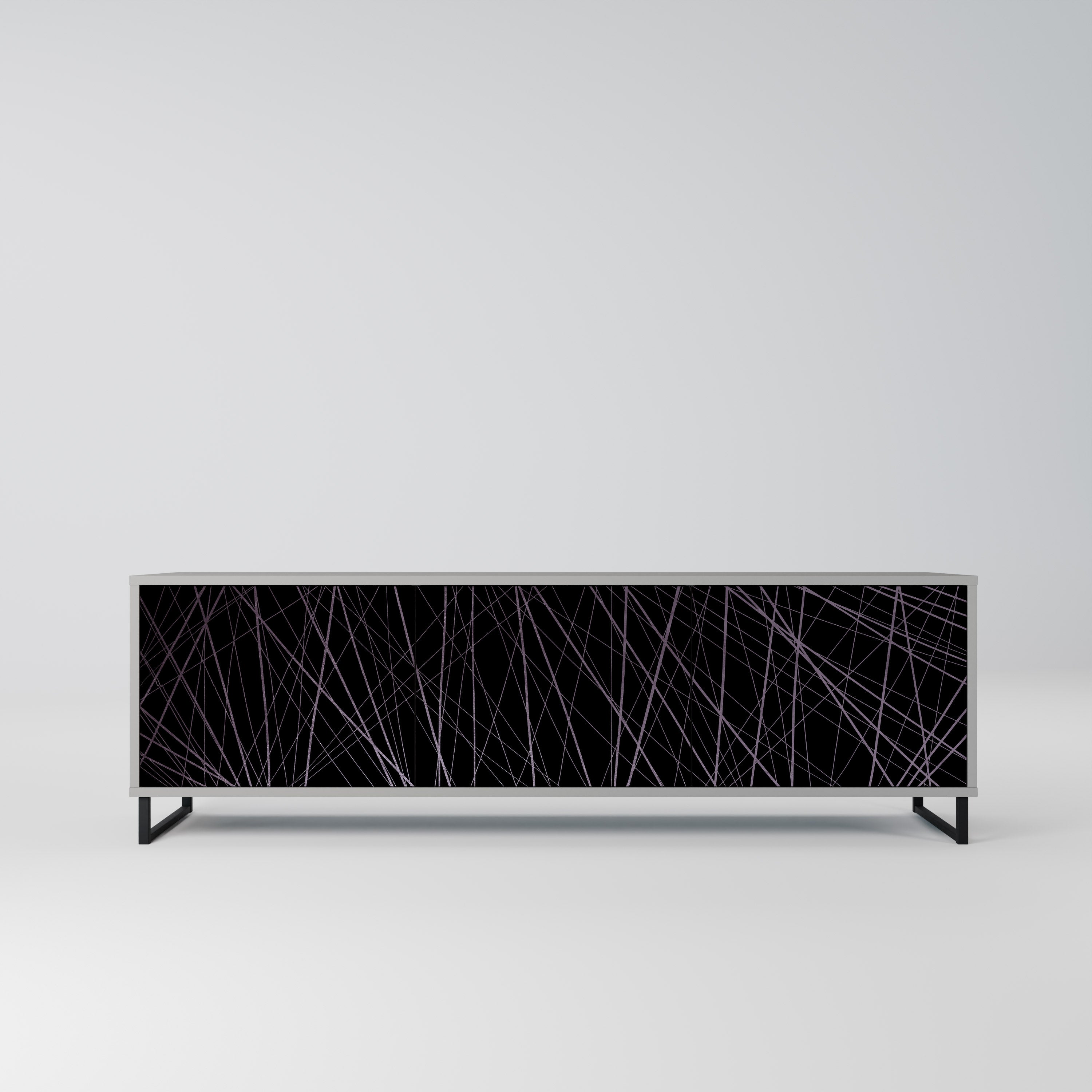 SHIMMER SPIDERGRAM Szafka RTV 3-drzwiowa korpus Szary