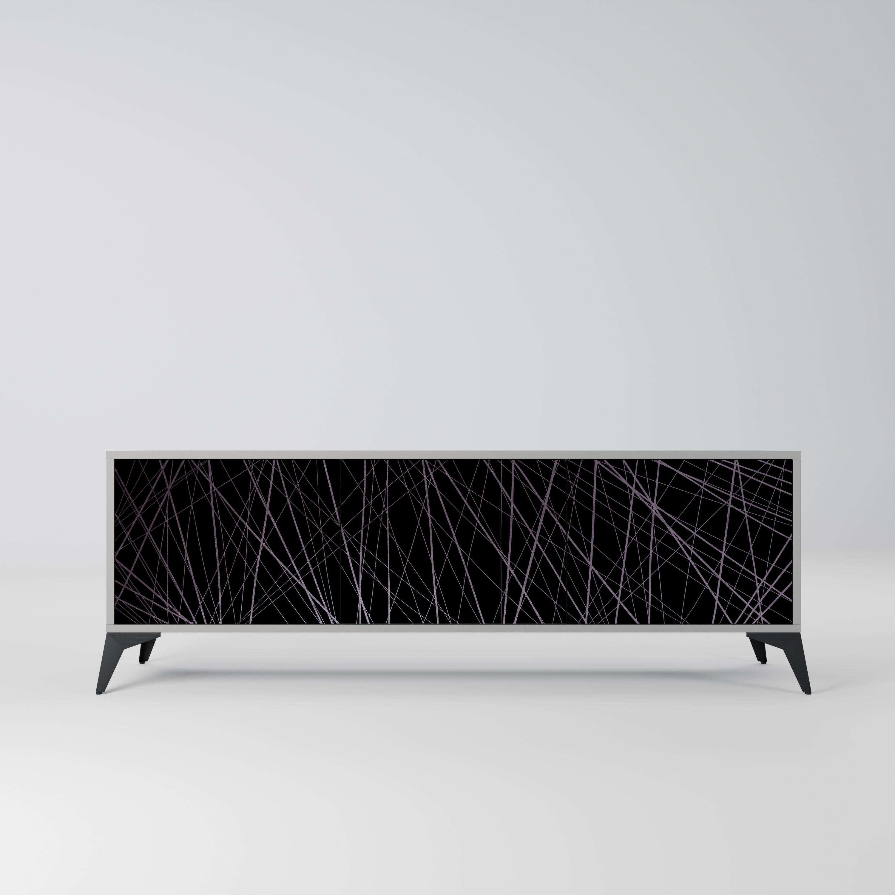 SHIMMER SPIDERGRAM Szafka RTV 3-drzwiowa korpus Szary