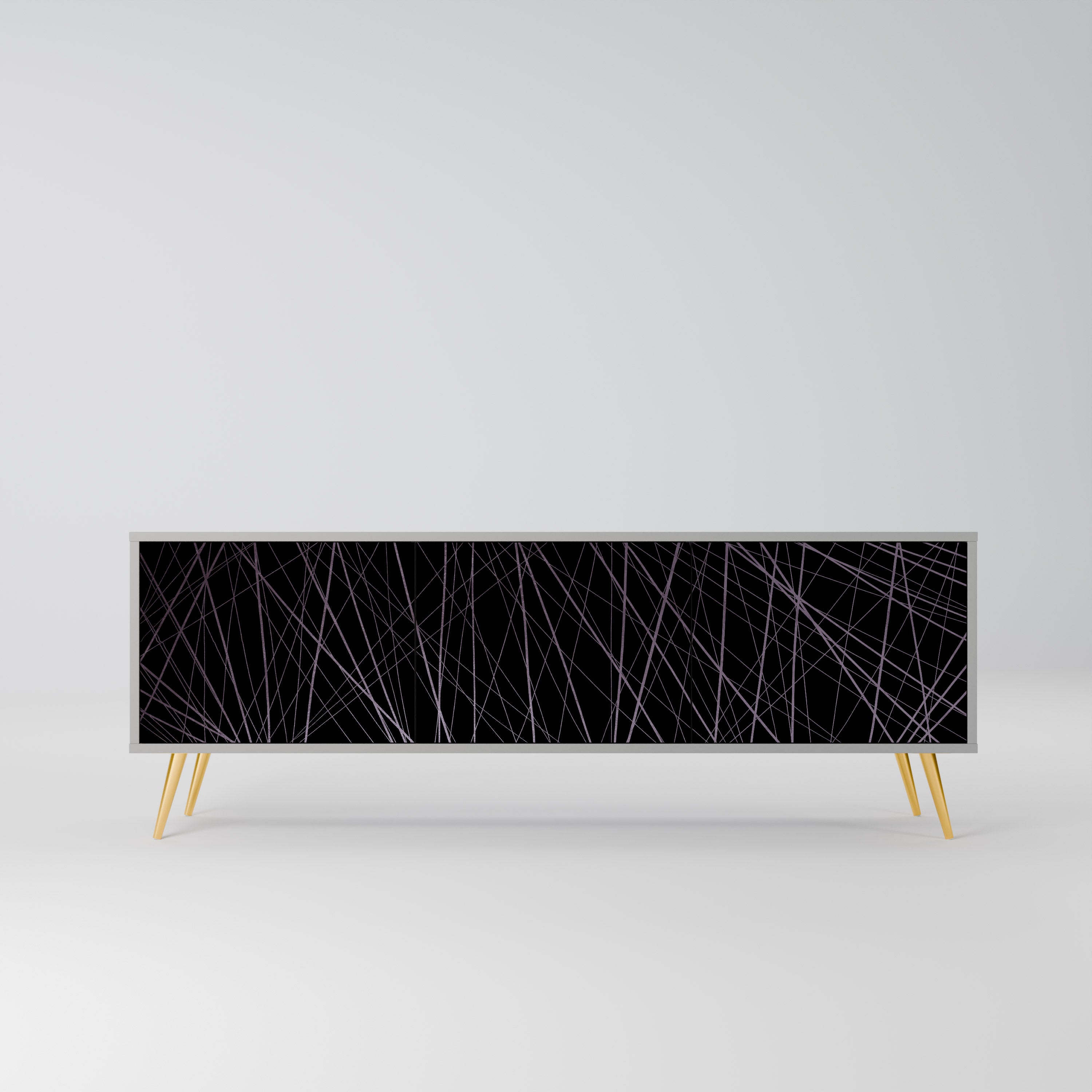 SHIMMER SPIDERGRAM Szafka RTV 3-drzwiowa korpus Szary