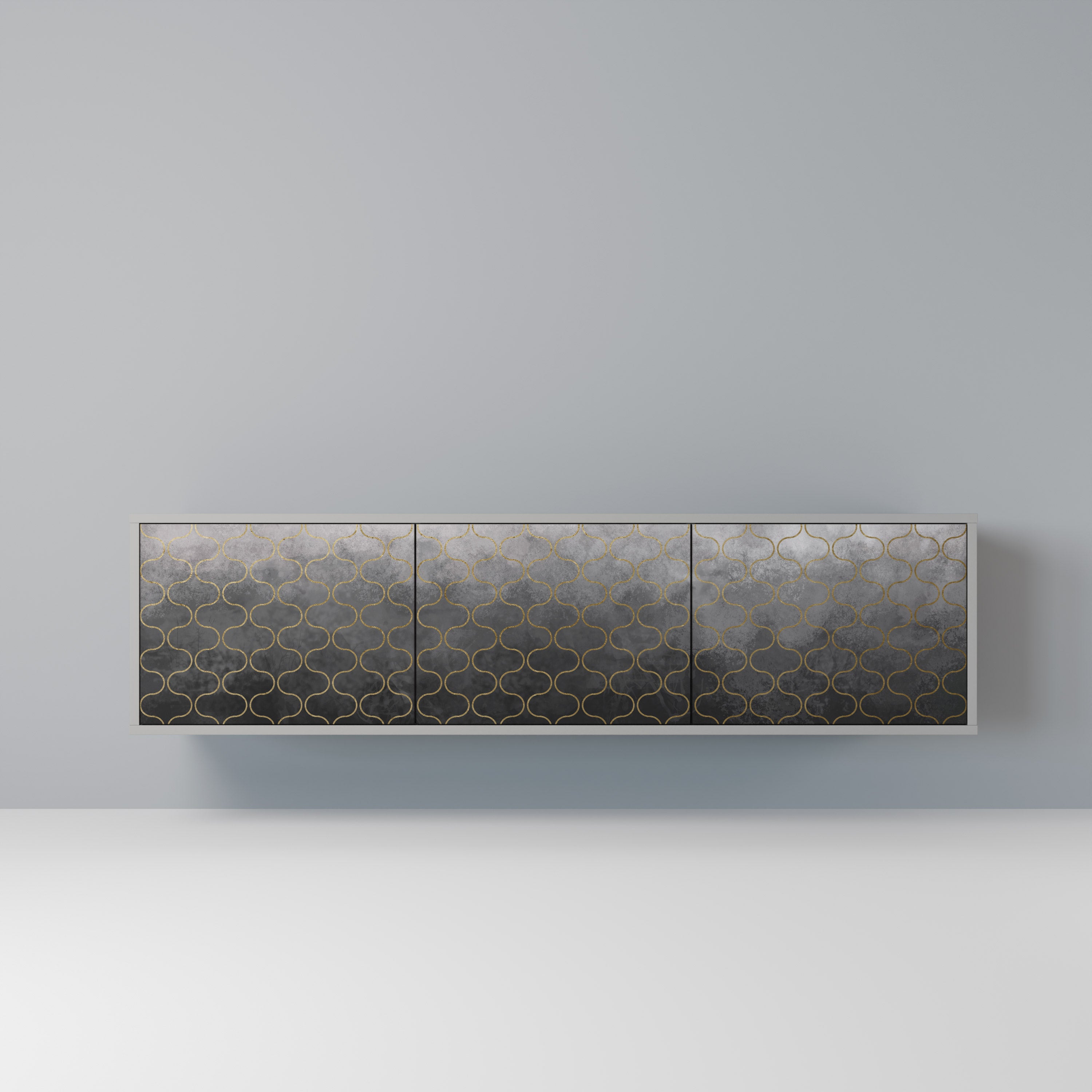 TESSELATED GRAYISH Szafka RTV 3-drzwiowa korpus Szary