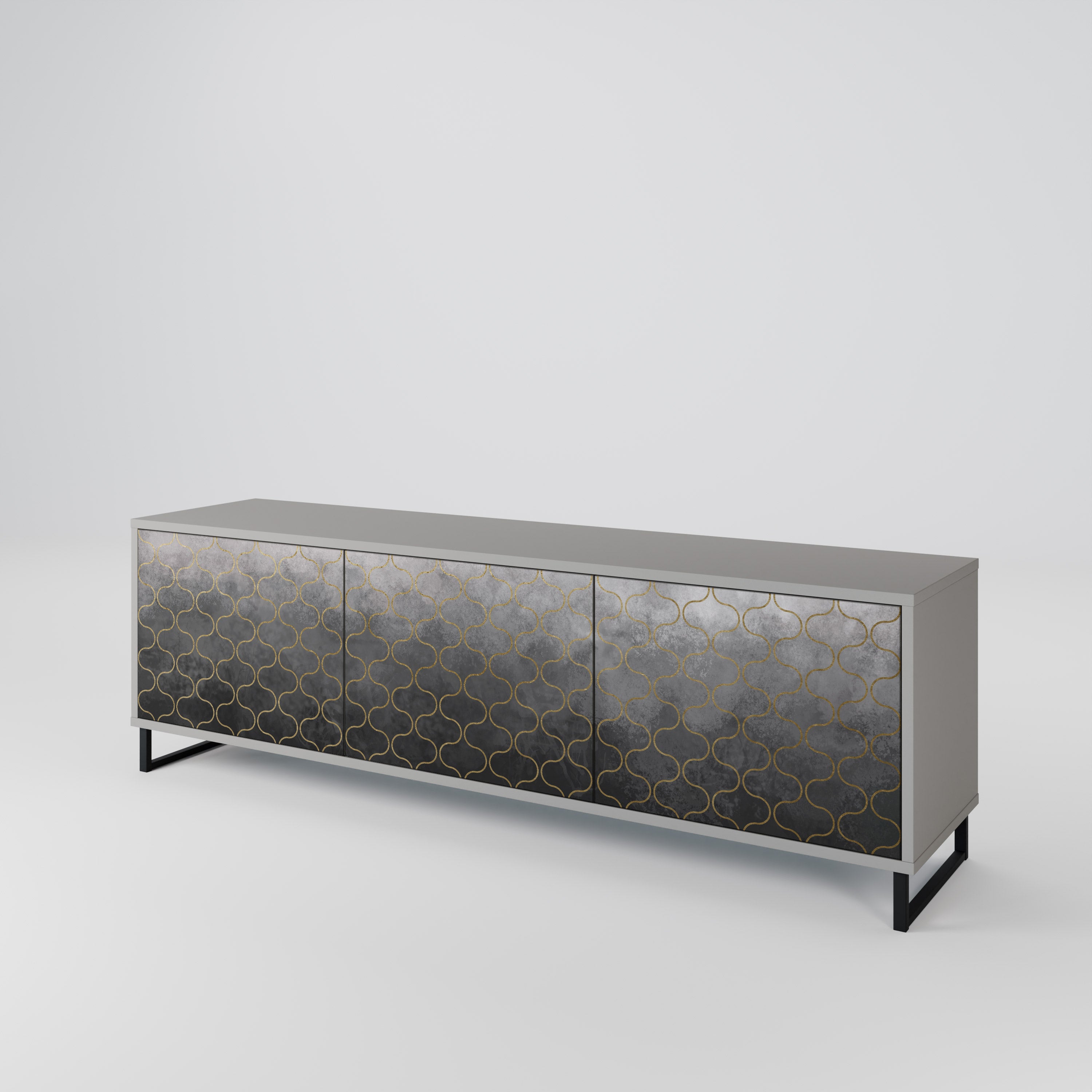 TESSELATED GRAYISH Szafka RTV 3-drzwiowa korpus Szary