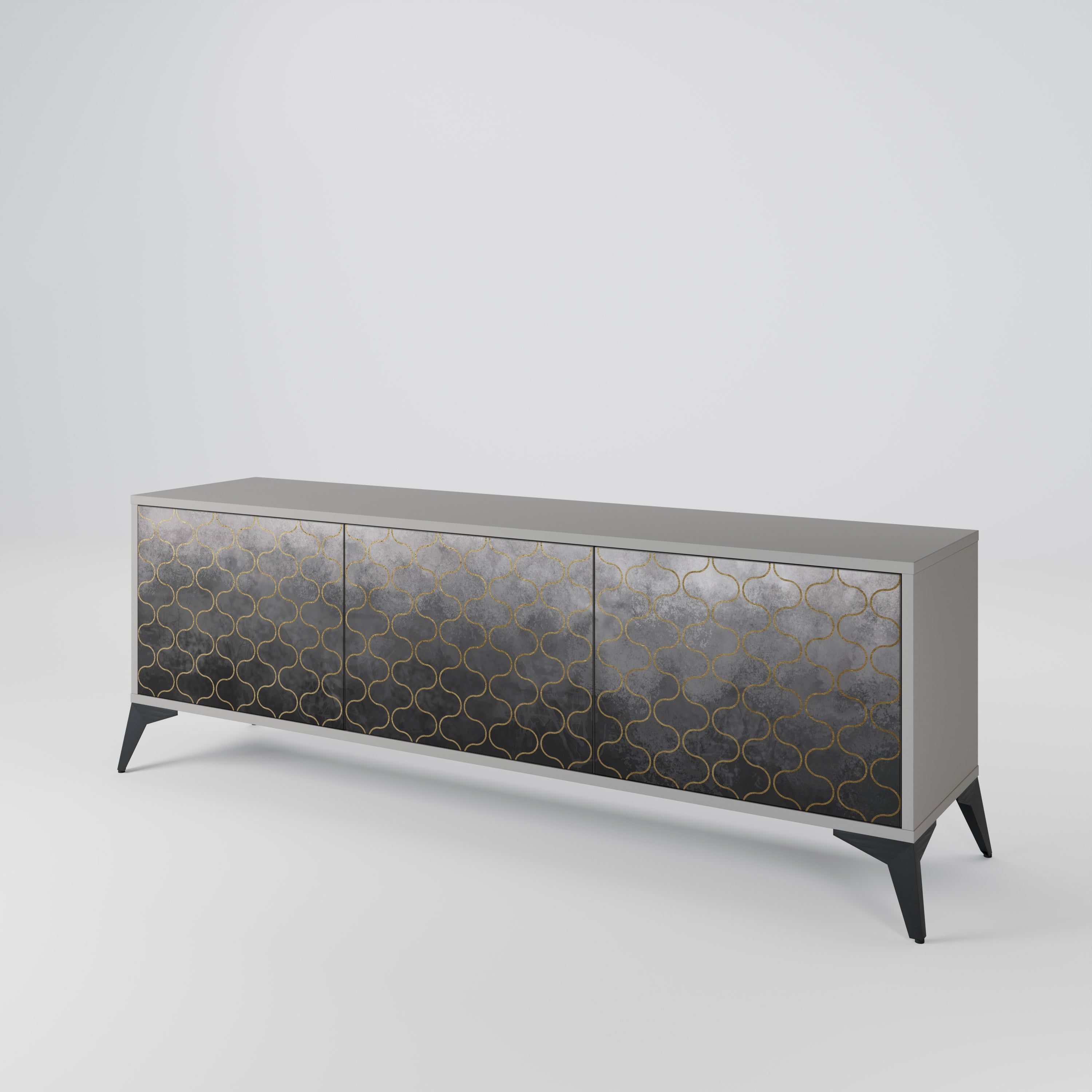 TESSELATED GRAYISH Szafka RTV 3-drzwiowa korpus Szary