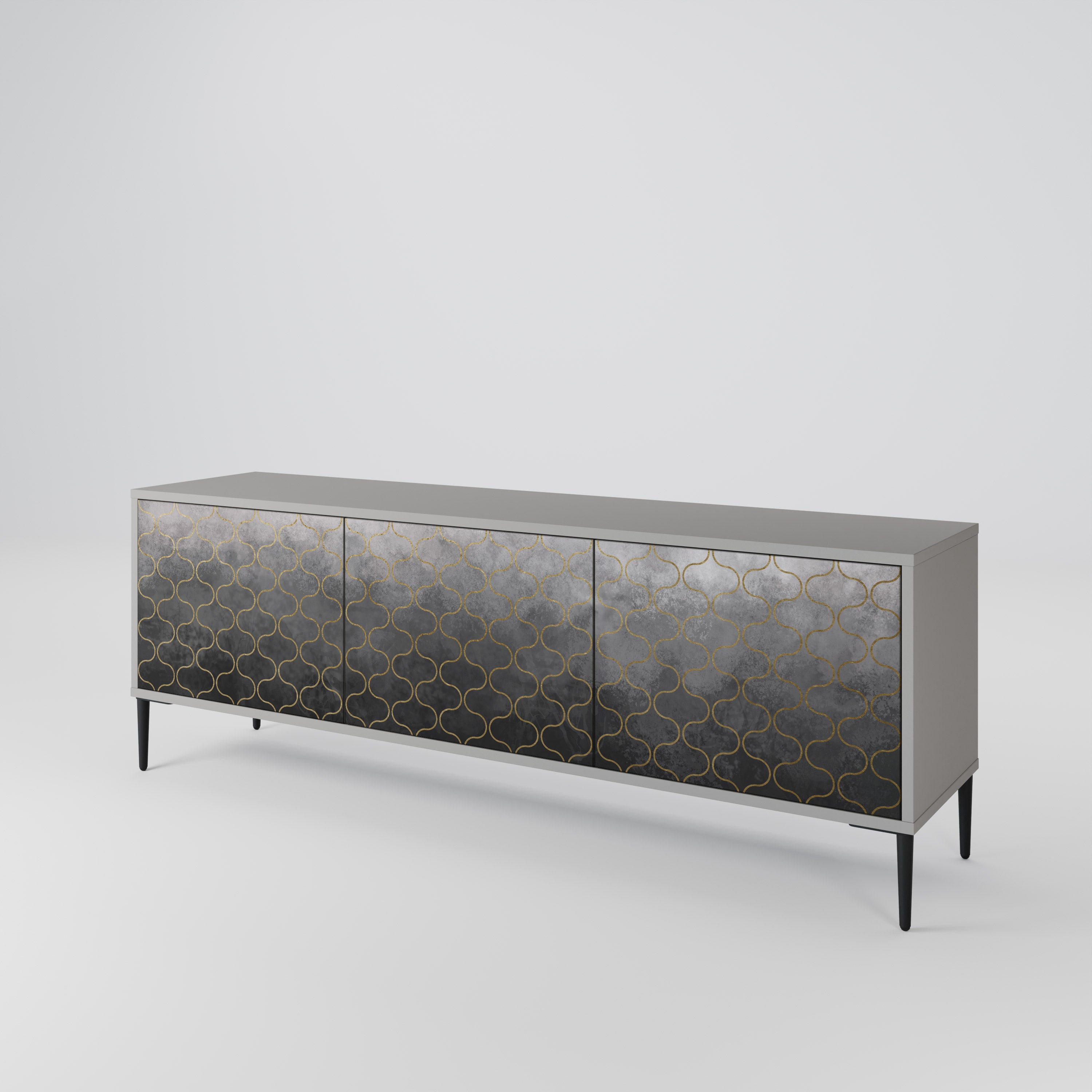 TESSELATED GRAYISH Szafka RTV 3-drzwiowa korpus Szary