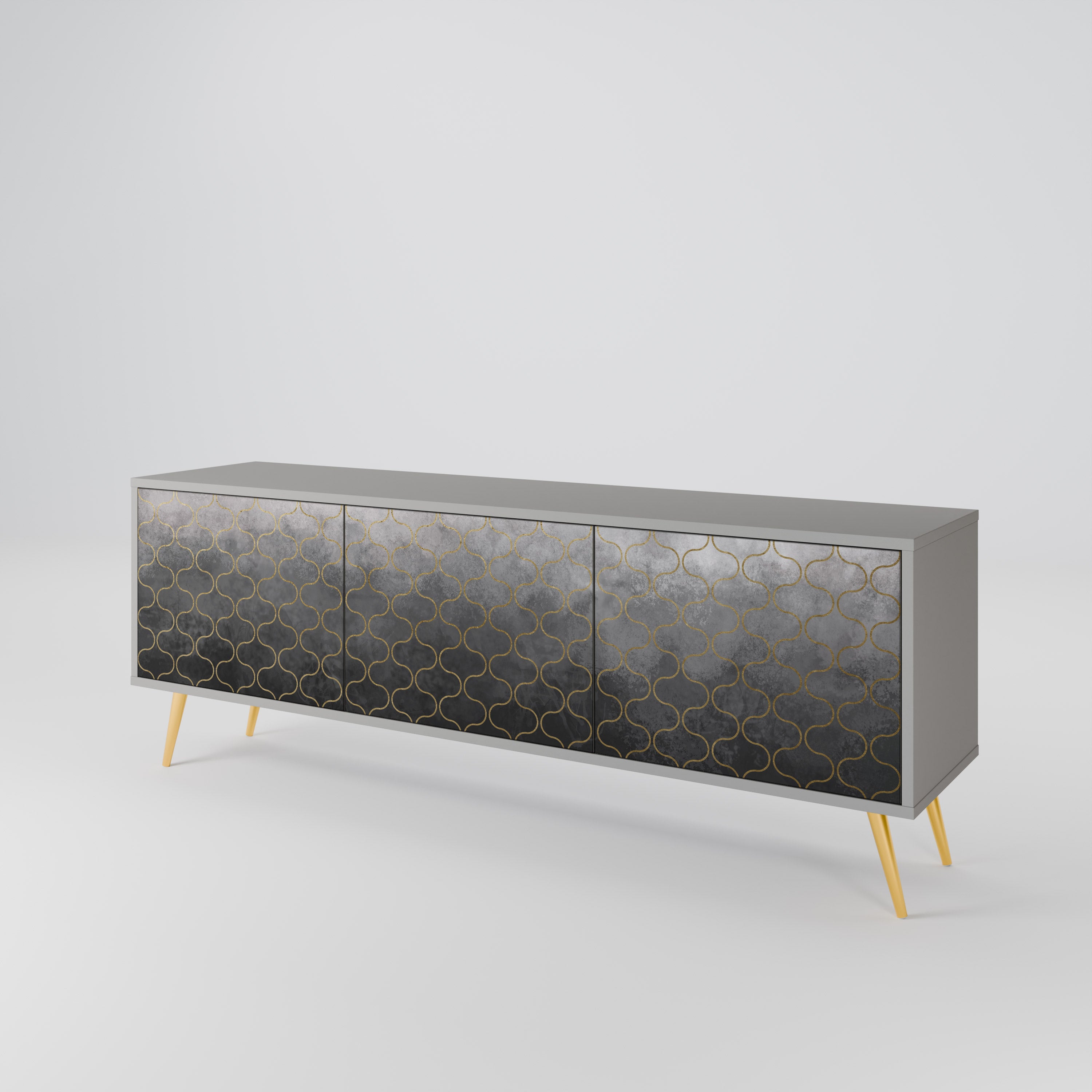 TESSELATED GRAYISH Szafka RTV 3-drzwiowa korpus Szary