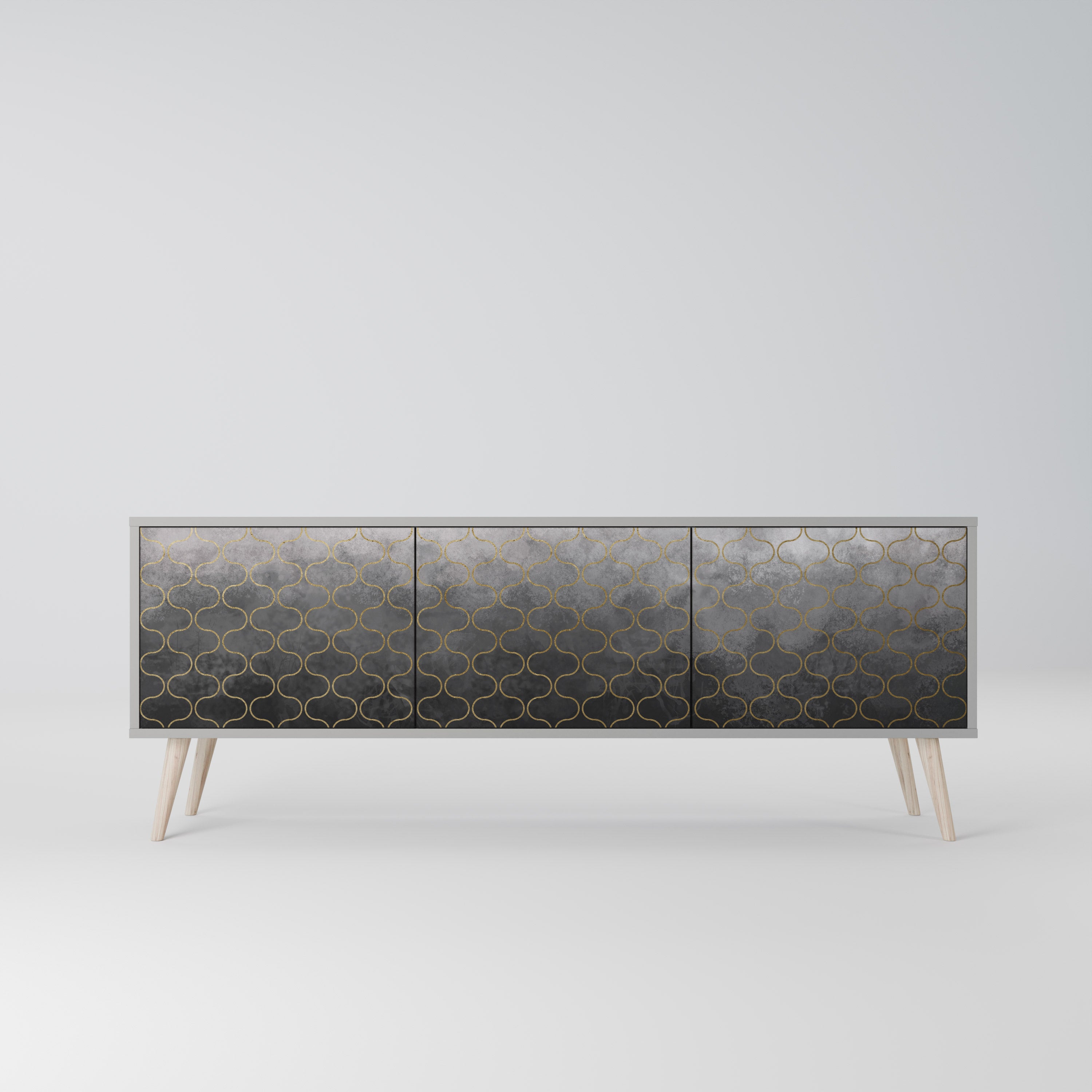 TESSELATED GRAYISH Szafka RTV 3-drzwiowa korpus Szary