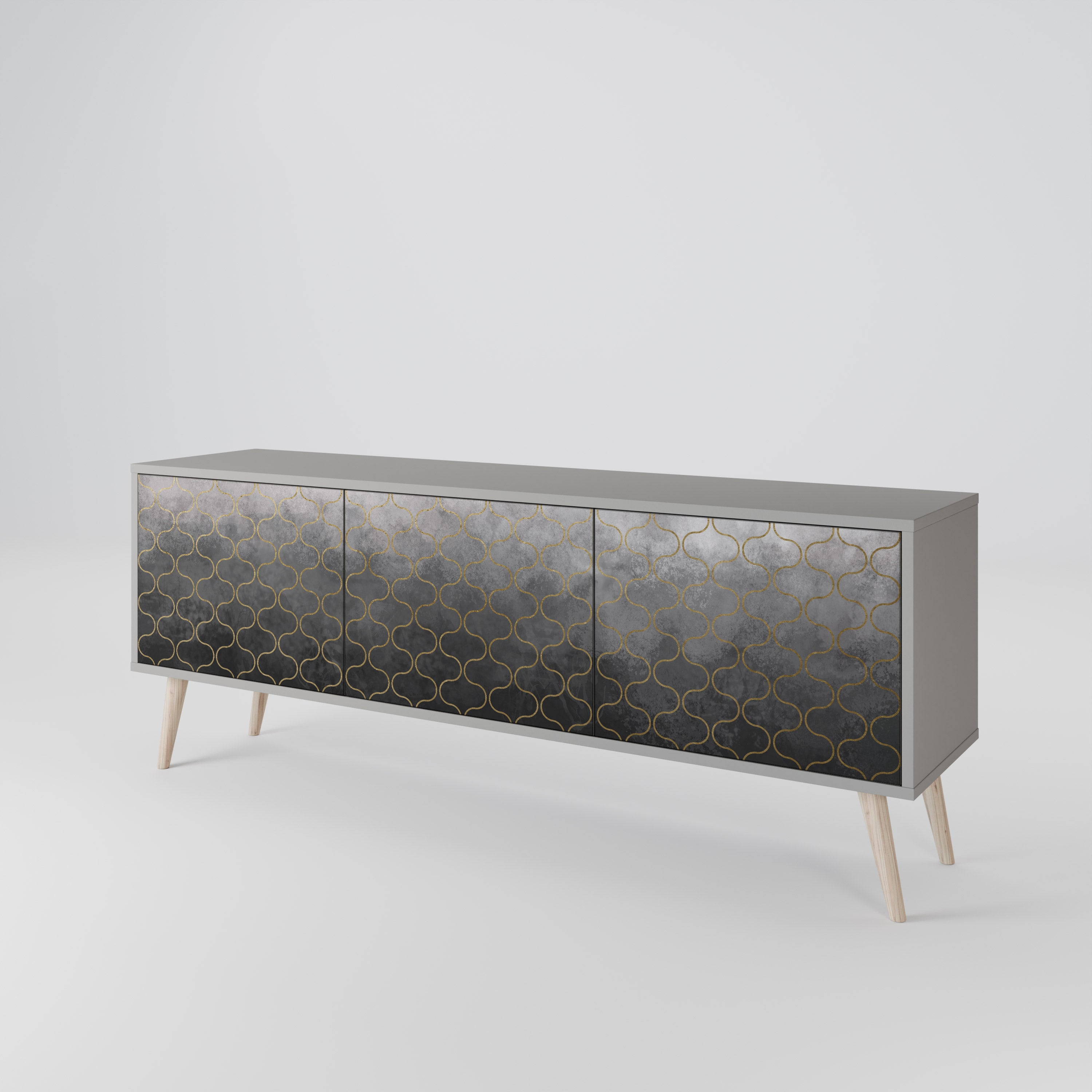 TESSELATED GRAYISH Szafka RTV 3-drzwiowa korpus Szary