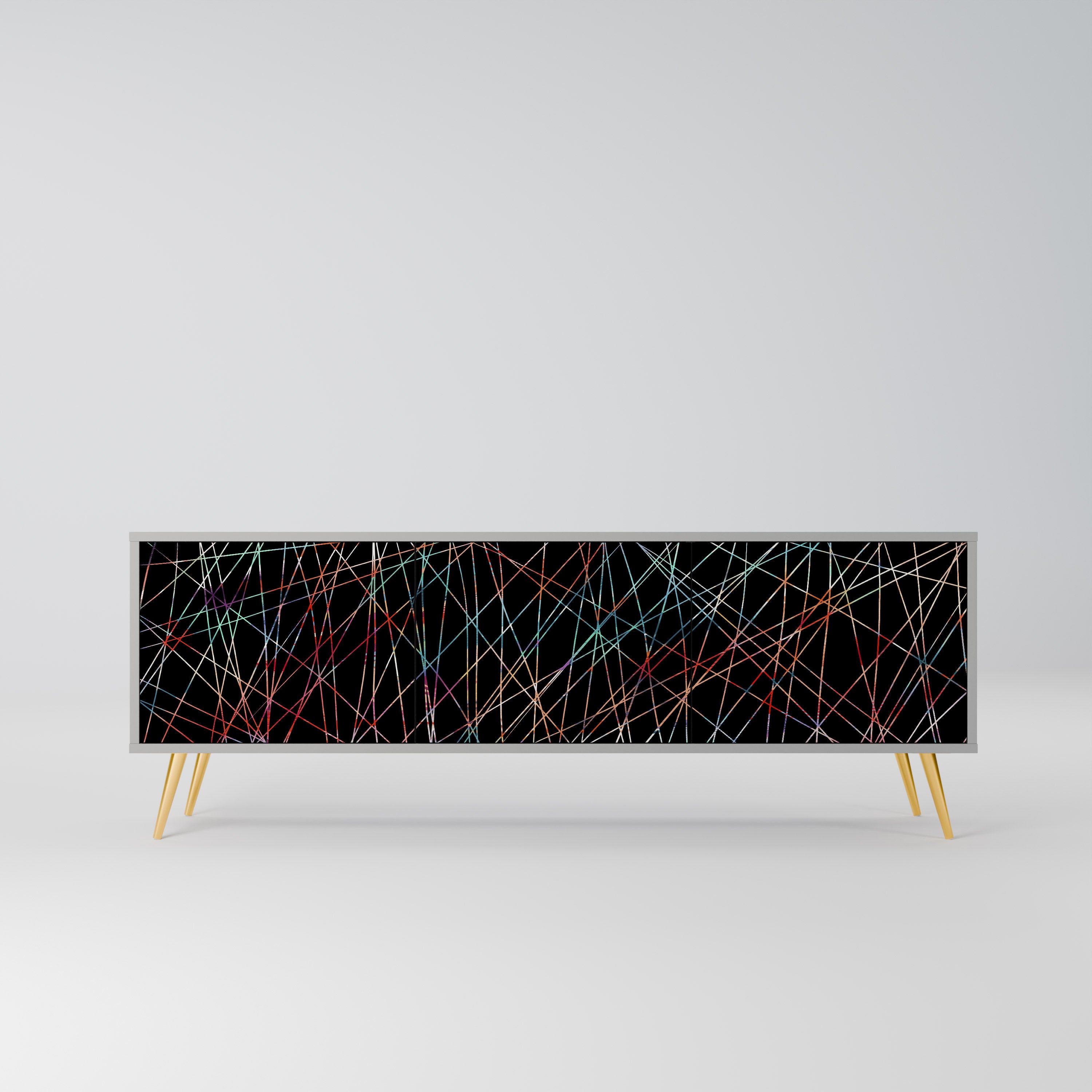 LUMINOUS SNARE Szafka RTV 3-drzwiowa korpus Szary