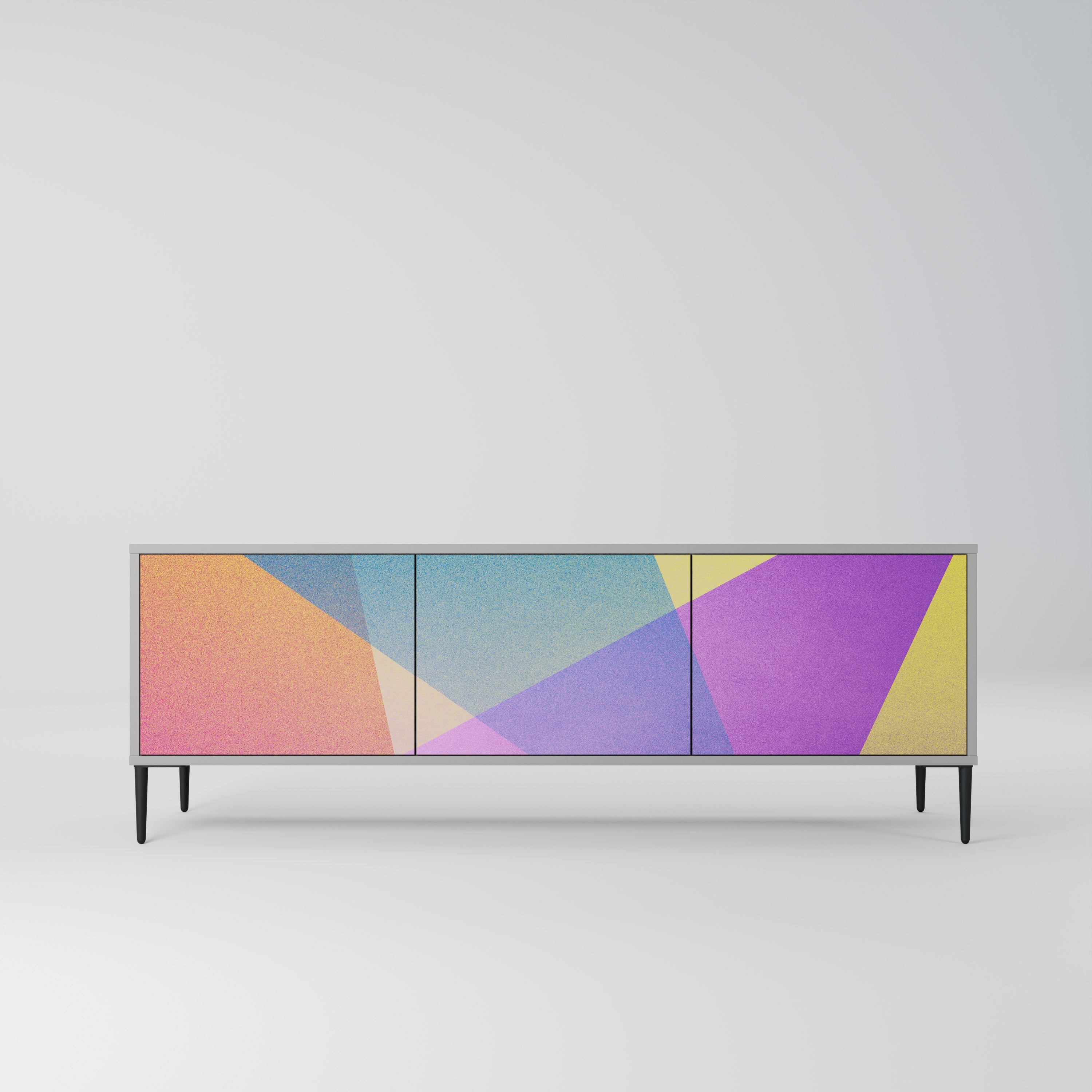 BRIGHT GEOMETRY Szafka RTV 3-drzwiowa korpus Szary