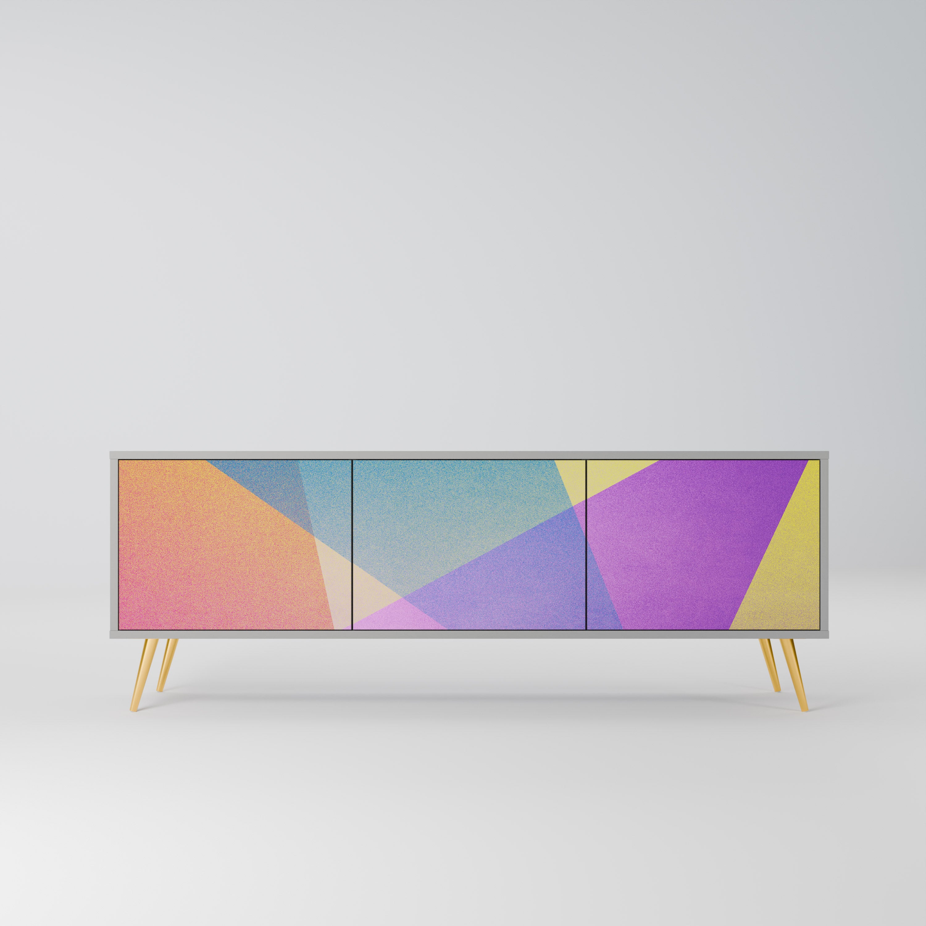 BRIGHT GEOMETRY Szafka RTV 3-drzwiowa korpus Szary