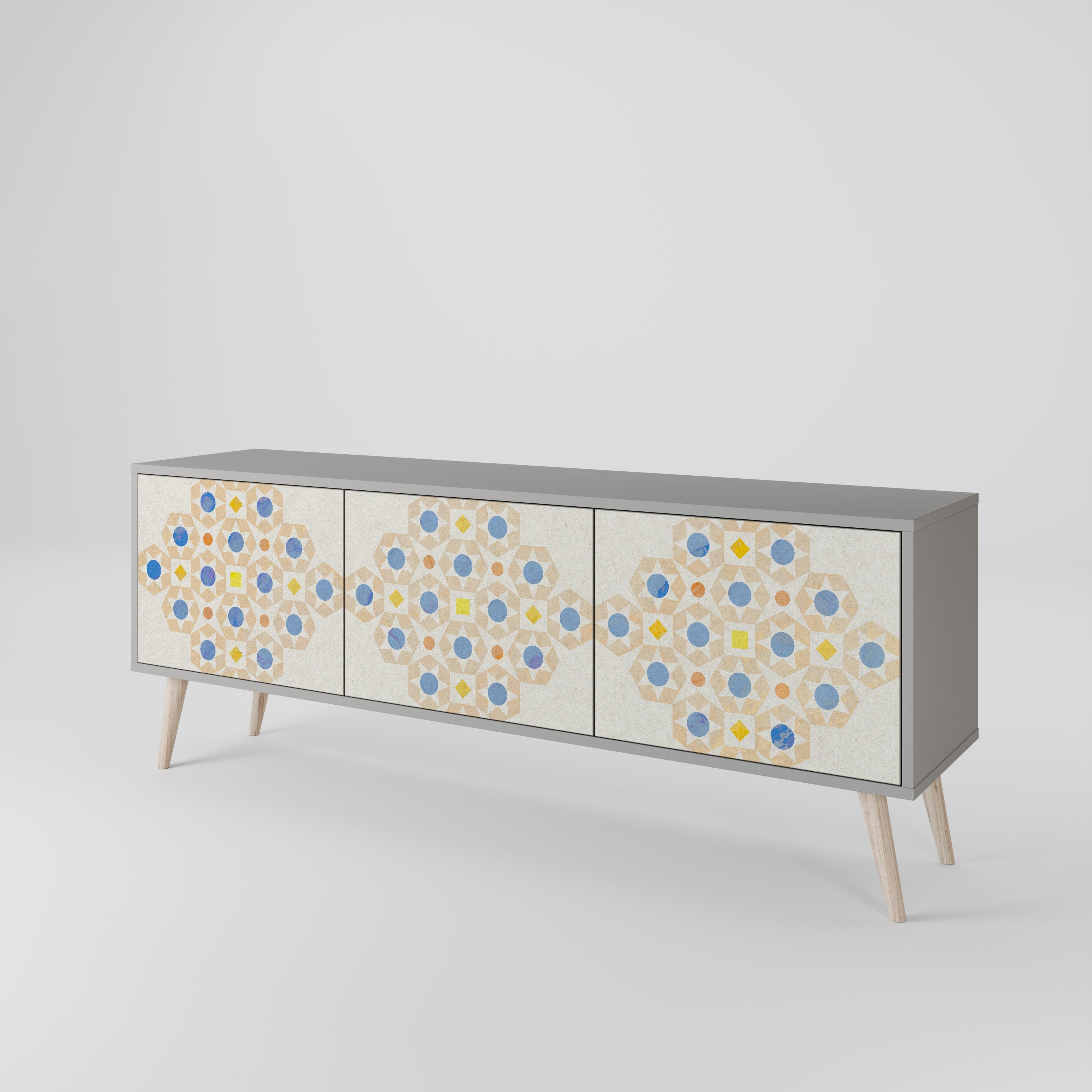 PATTERNED PRISM Szafka RTV 3-drzwiowa korpus Szary