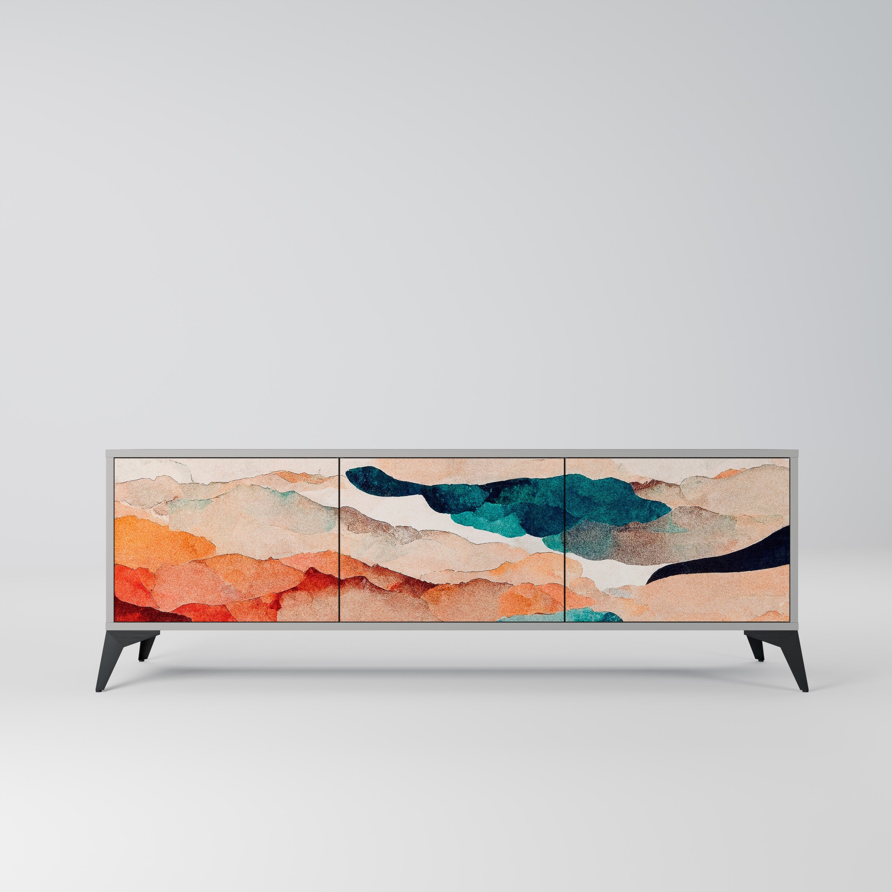 ABSTRACT LANDSCAPE Szafka RTV 3-drzwiowa korpus Szary