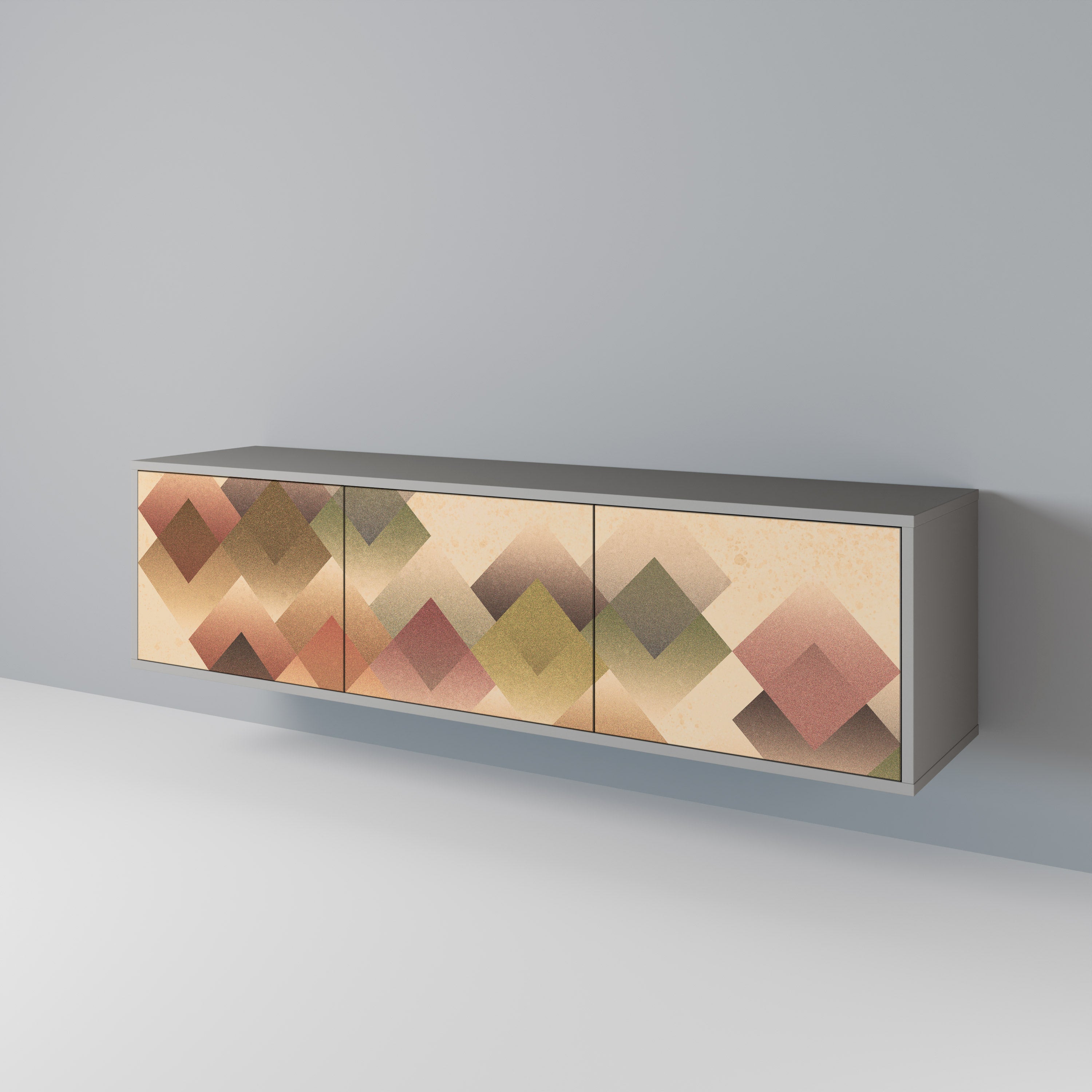GEOMETRIC FUSION Szafka RTV 3-drzwiowa korpus Szary