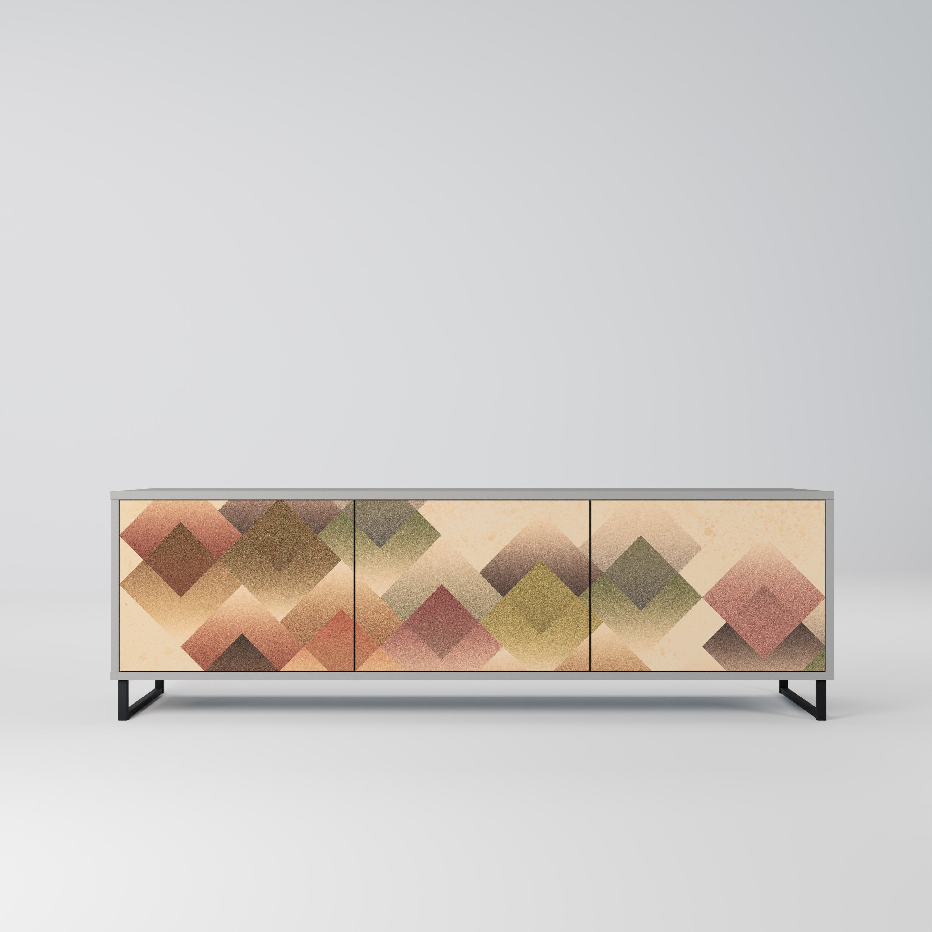 GEOMETRIC FUSION Szafka RTV 3-drzwiowa korpus Szary