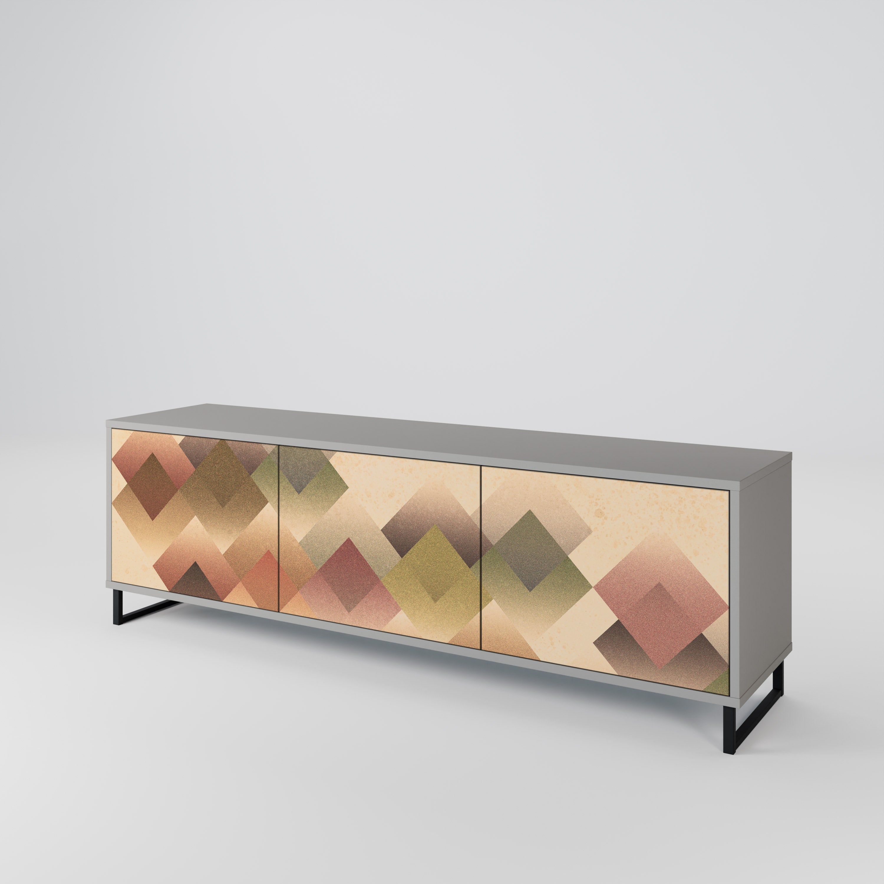 GEOMETRIC FUSION Szafka RTV 3-drzwiowa korpus Szary