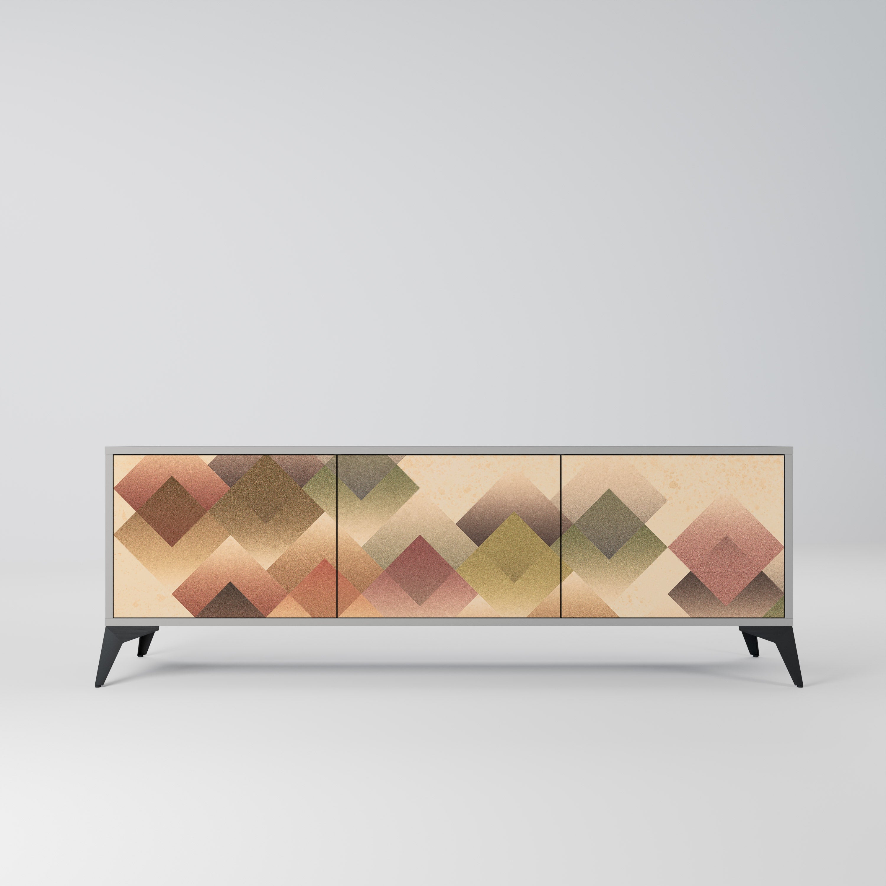 GEOMETRIC FUSION Szafka RTV 3-drzwiowa korpus Szary