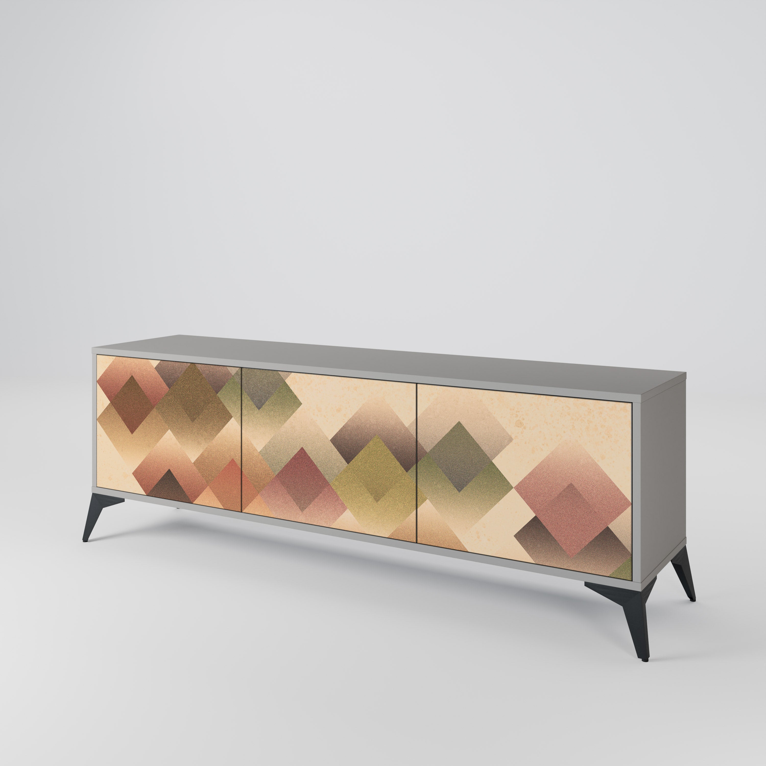 GEOMETRIC FUSION Szafka RTV 3-drzwiowa korpus Szary