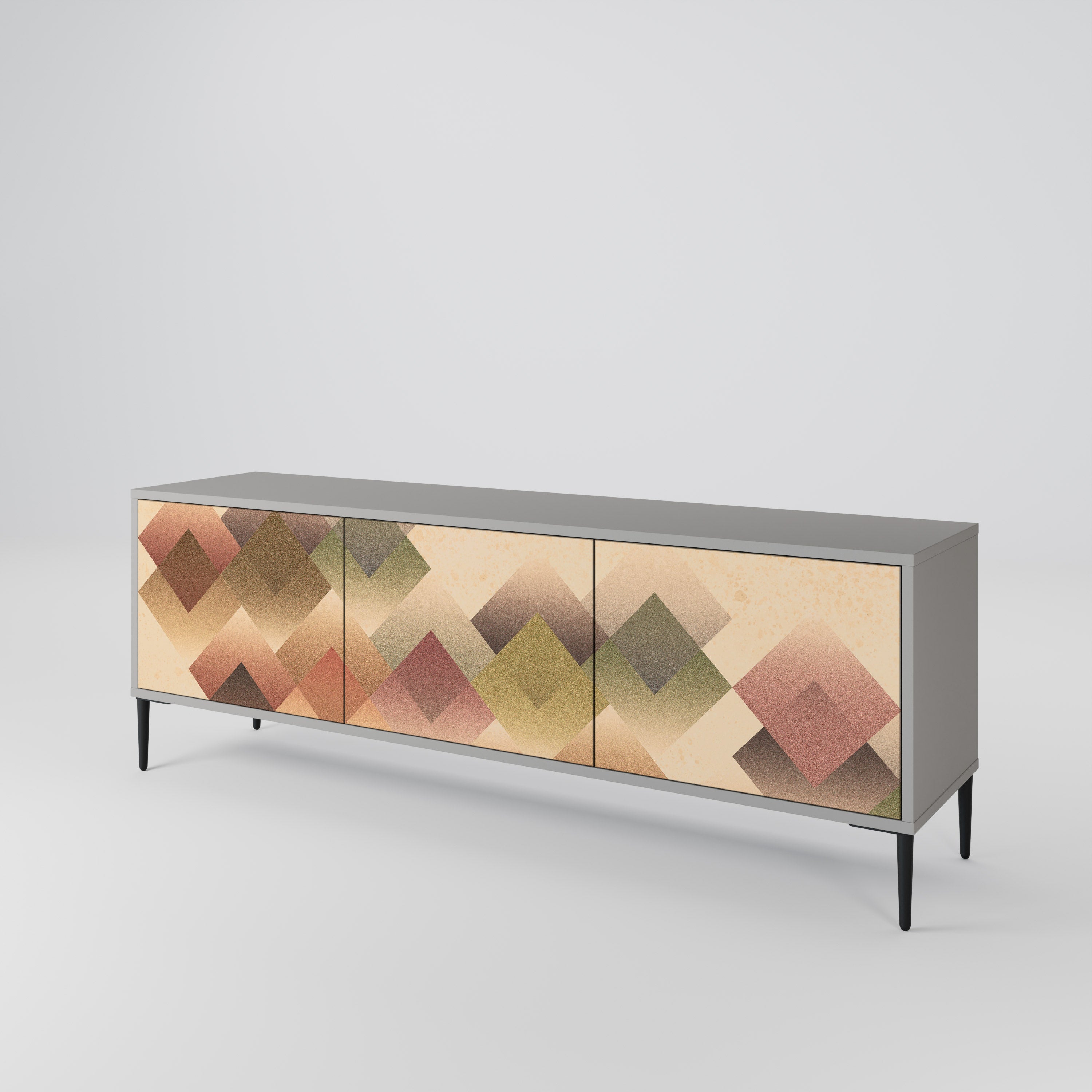 GEOMETRIC FUSION Szafka RTV 3-drzwiowa korpus Szary
