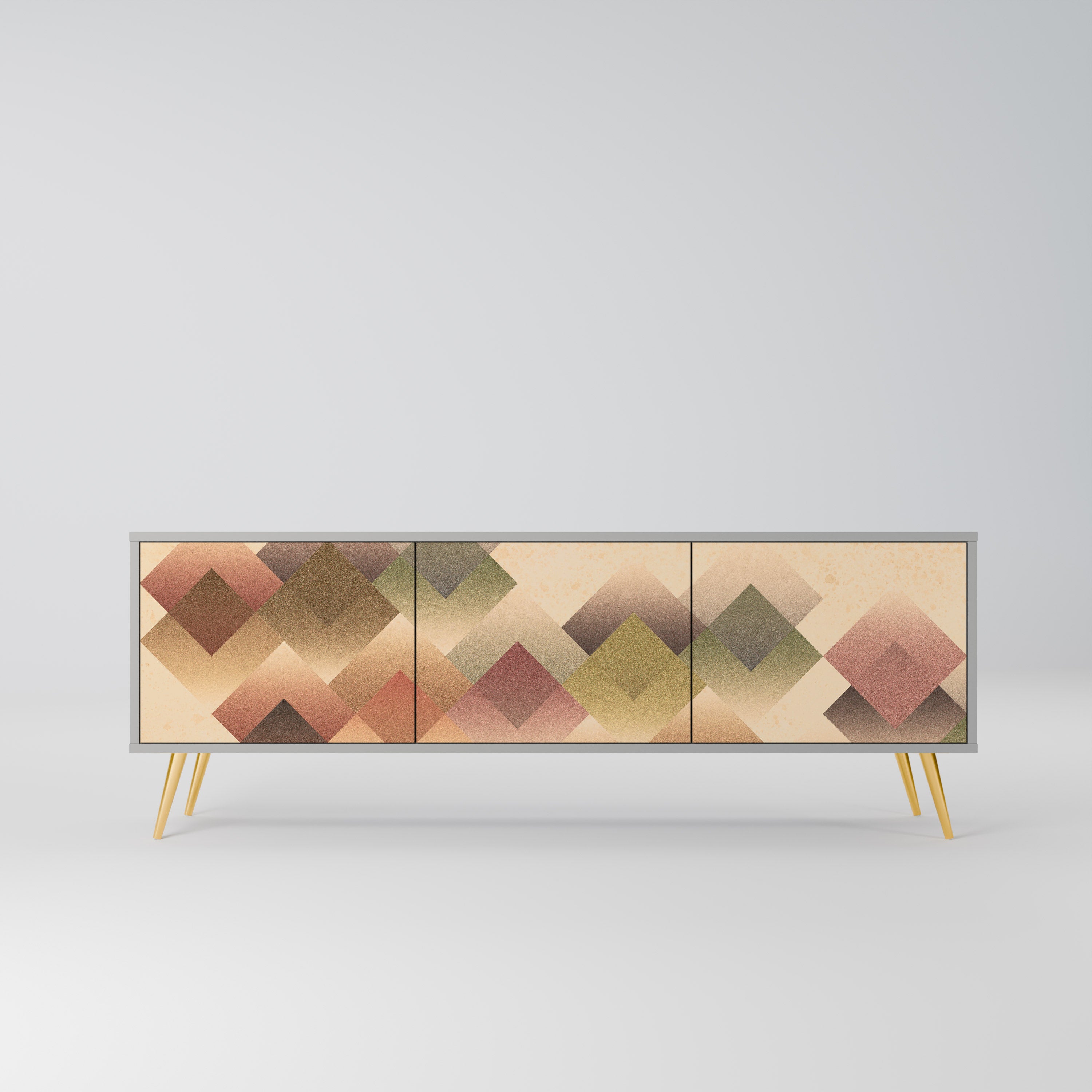 GEOMETRIC FUSION Szafka RTV 3-drzwiowa korpus Szary