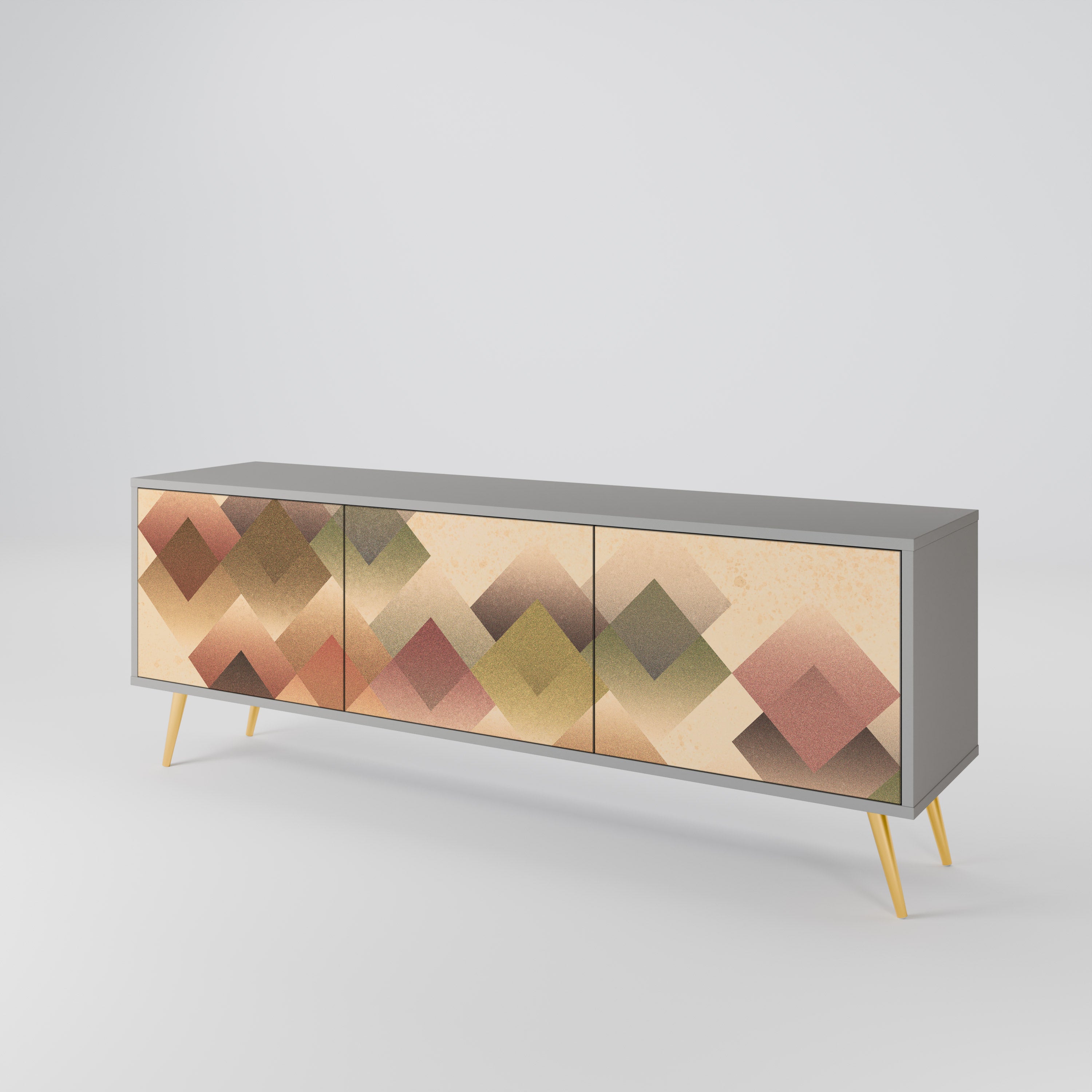 GEOMETRIC FUSION Szafka RTV 3-drzwiowa korpus Szary