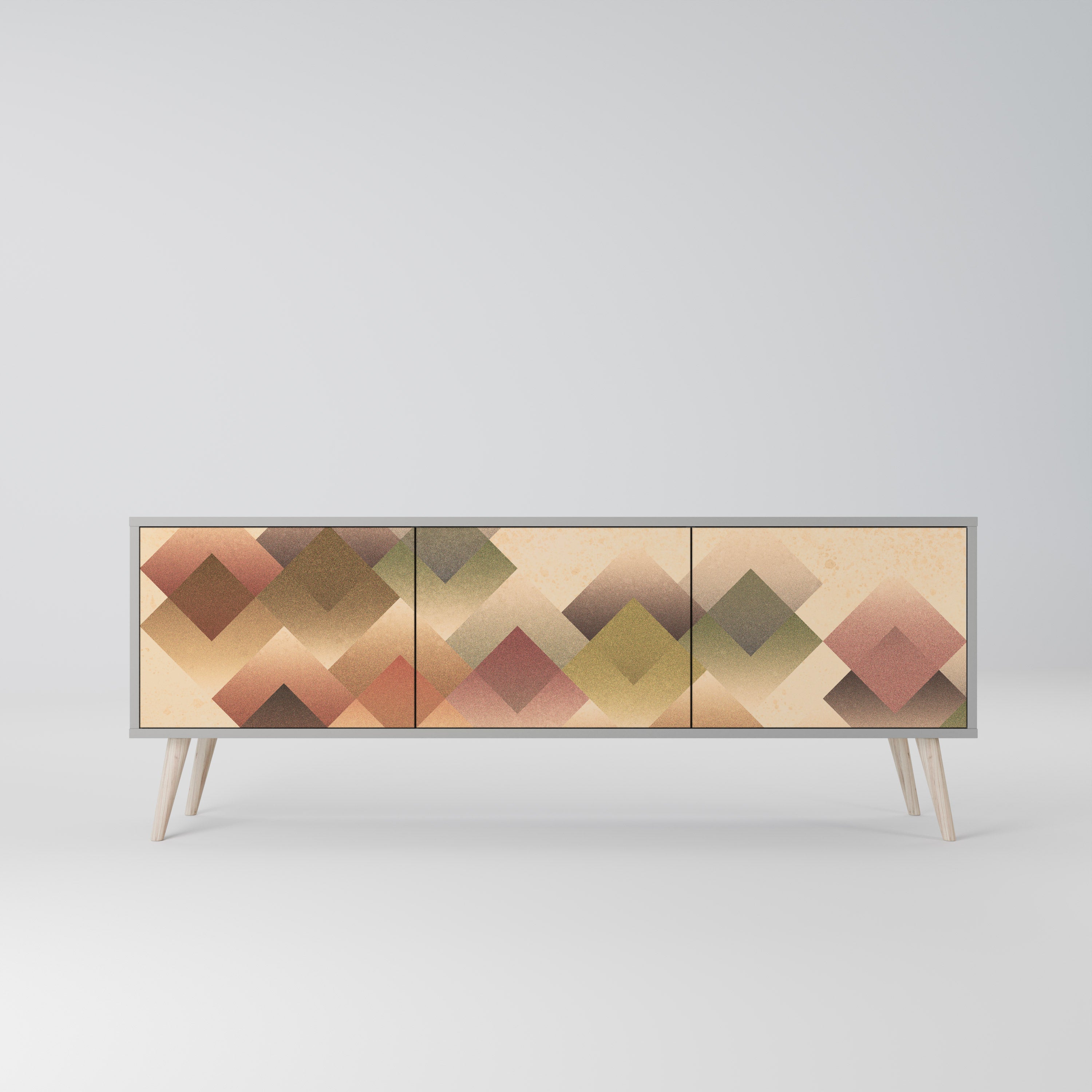 GEOMETRIC FUSION Szafka RTV 3-drzwiowa korpus Szary
