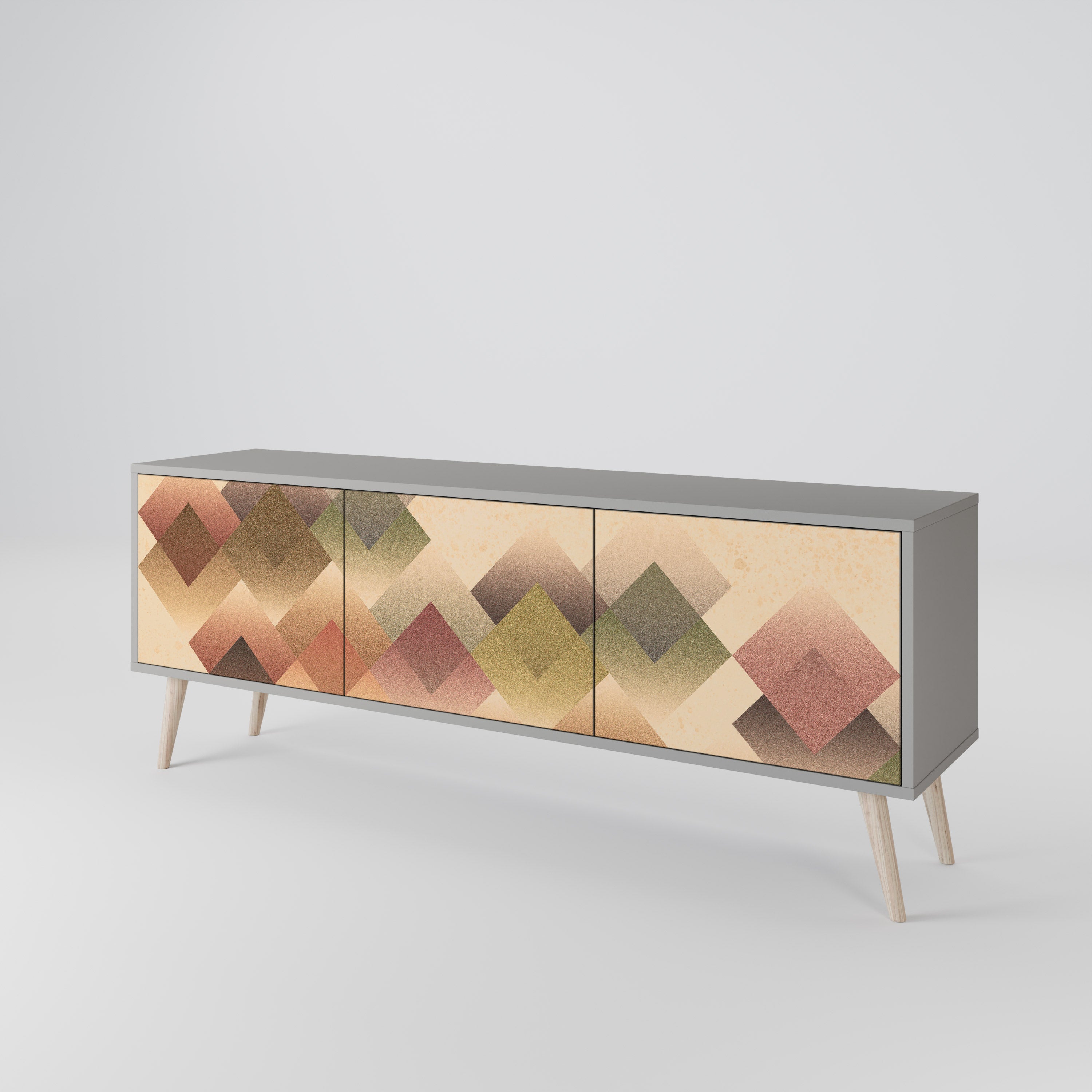 GEOMETRIC FUSION Szafka RTV 3-drzwiowa korpus Szary