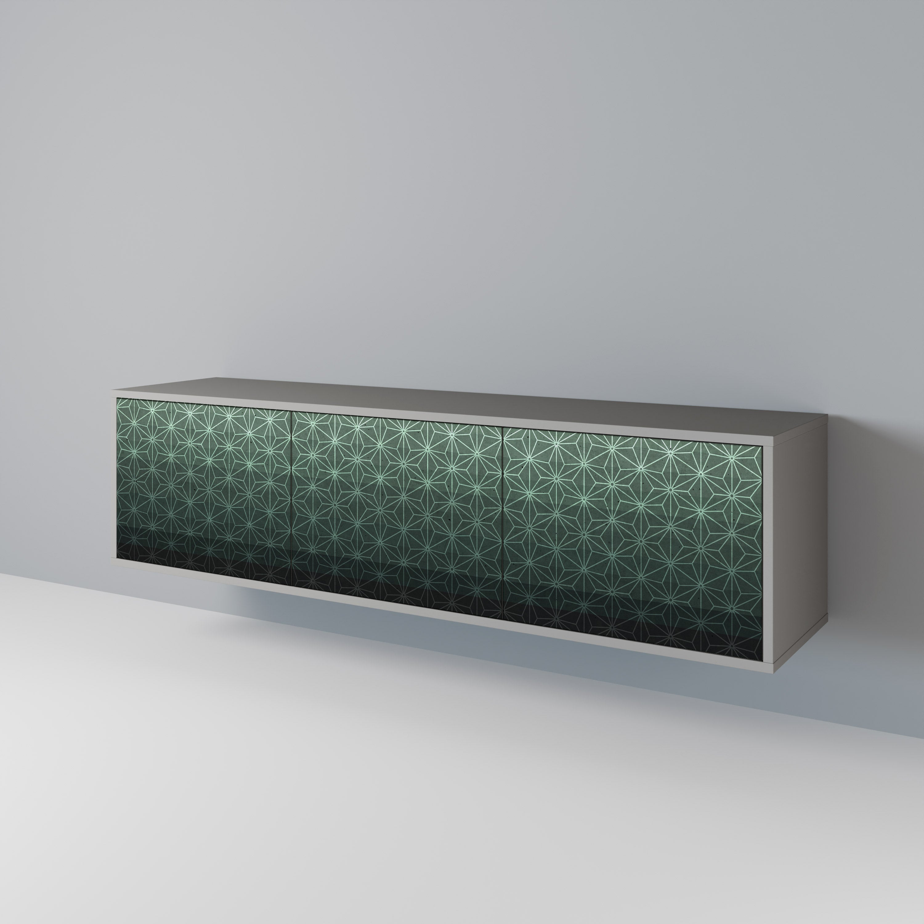 ORNAMENTAL GLIMMER Szafka RTV 3-drzwiowa korpus Szary