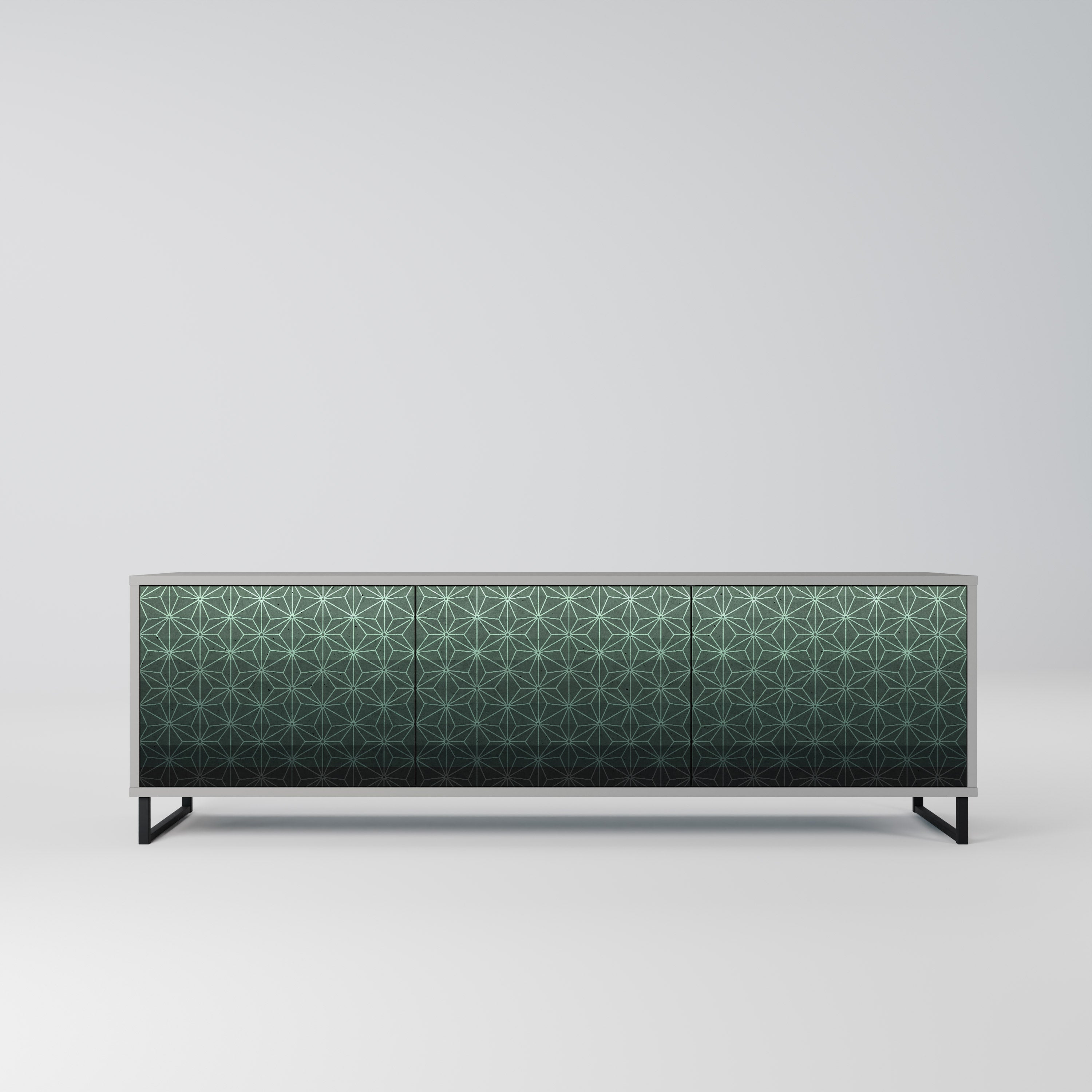 ORNAMENTAL GLIMMER Szafka RTV 3-drzwiowa korpus Szary