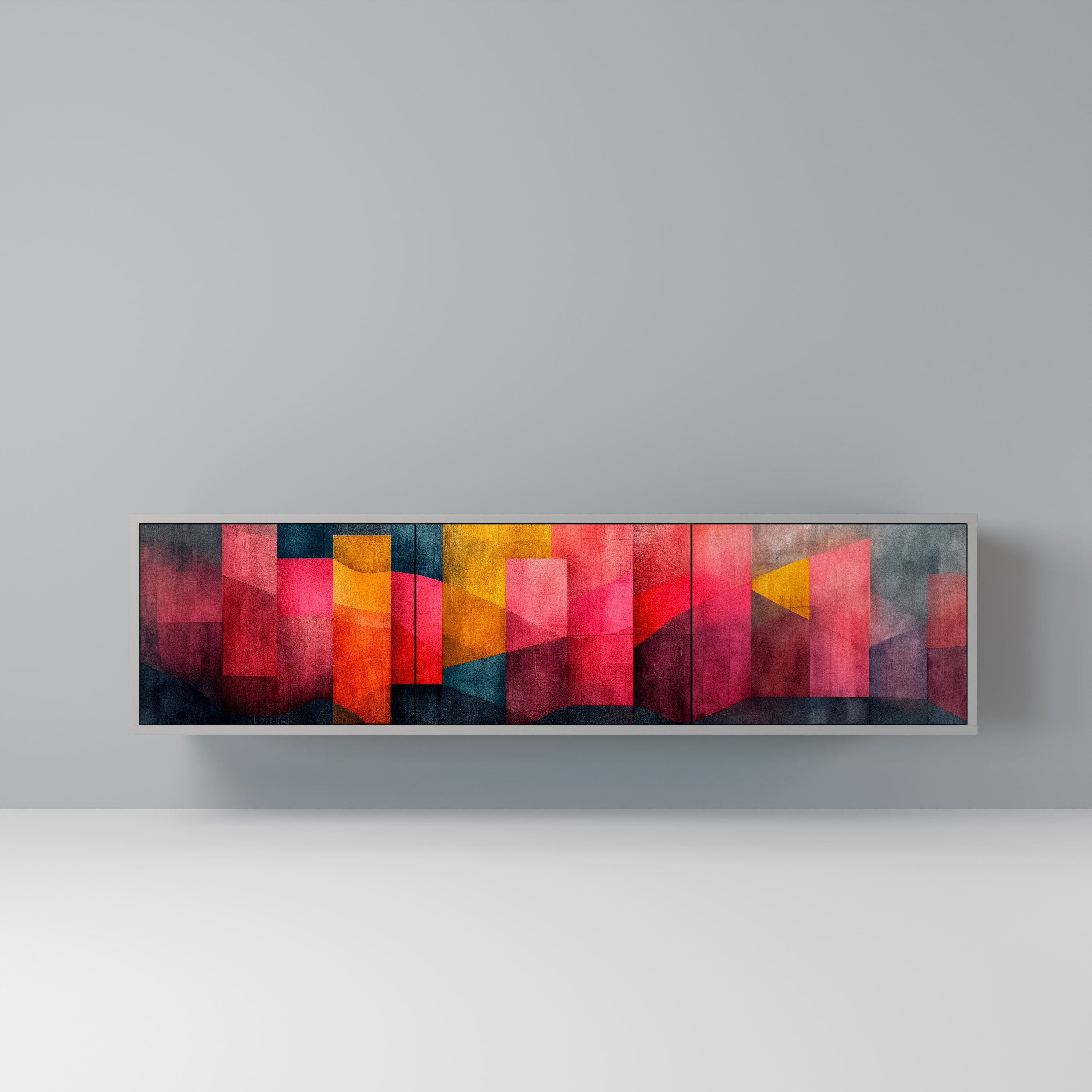 COLORFUL SOUNDS Szafka RTV 3-drzwiowa korpus Szary