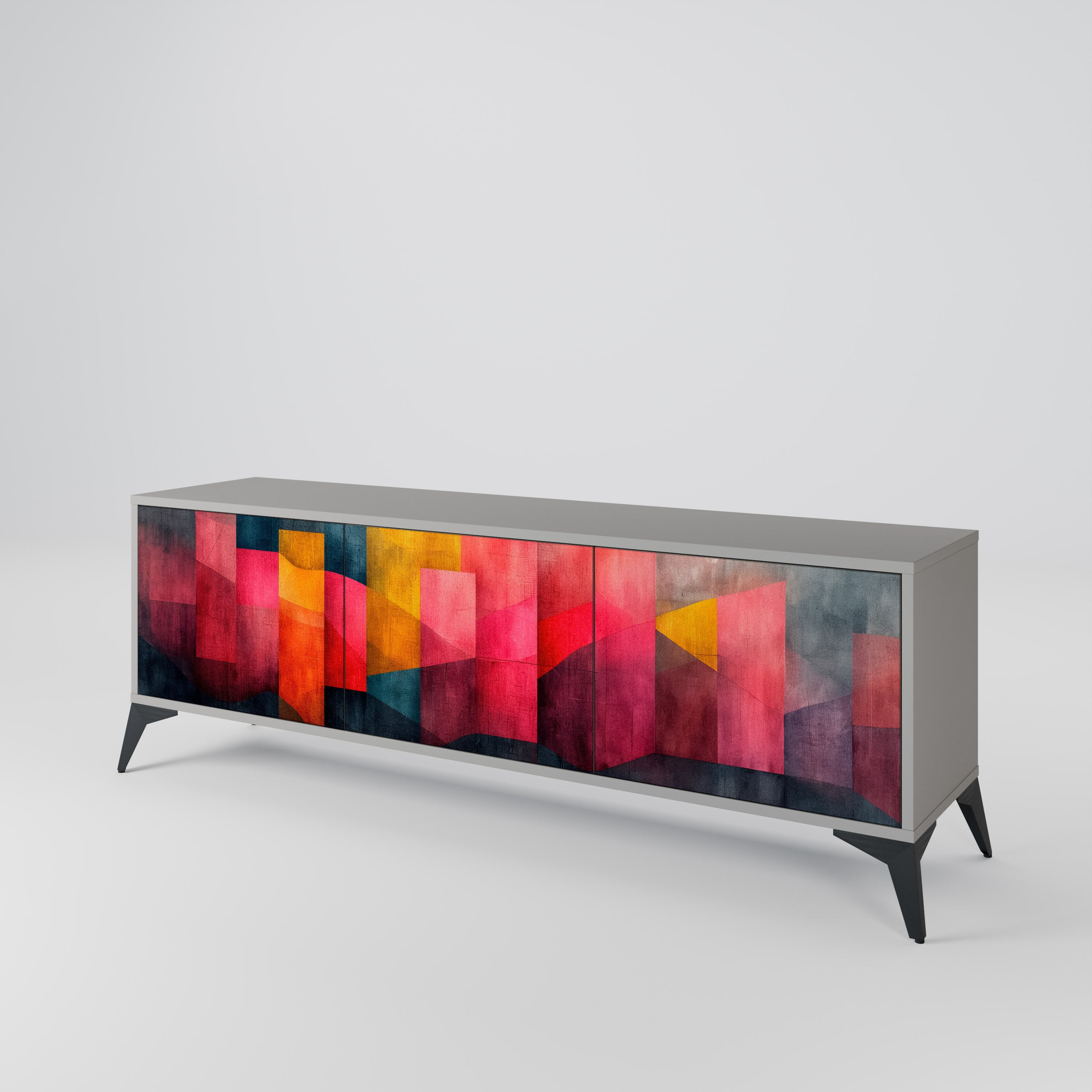 COLORFUL SOUNDS Szafka RTV 3-drzwiowa korpus Szary