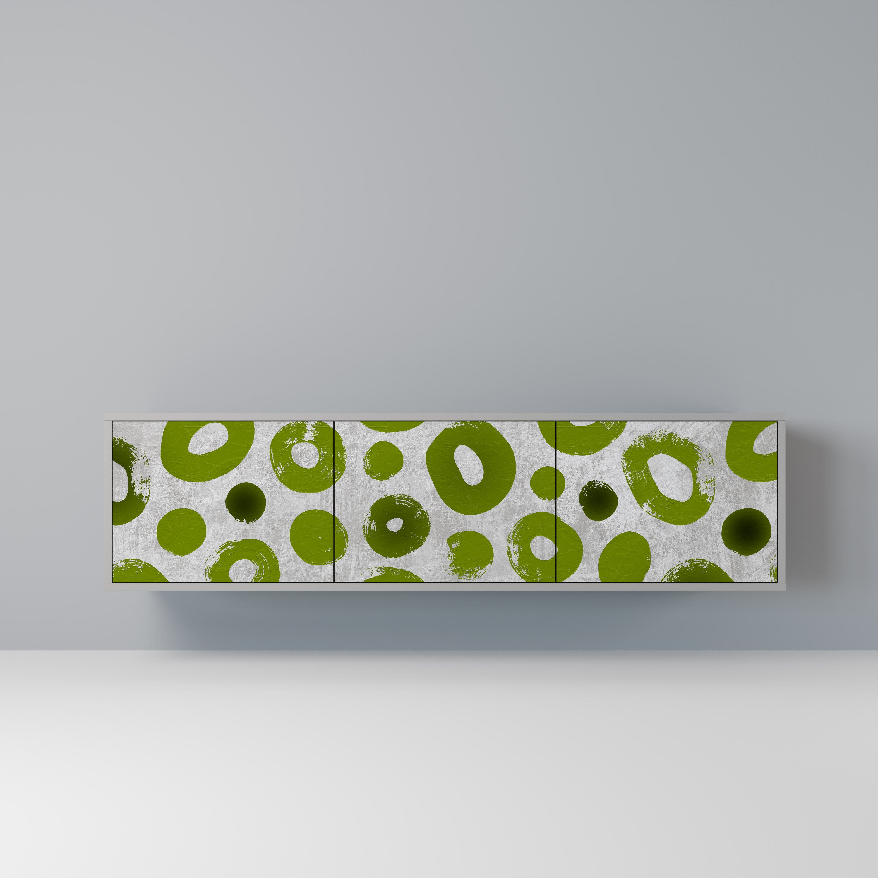 GREEN RHAPSODY Szafka RTV 3-drzwiowa korpus Szary