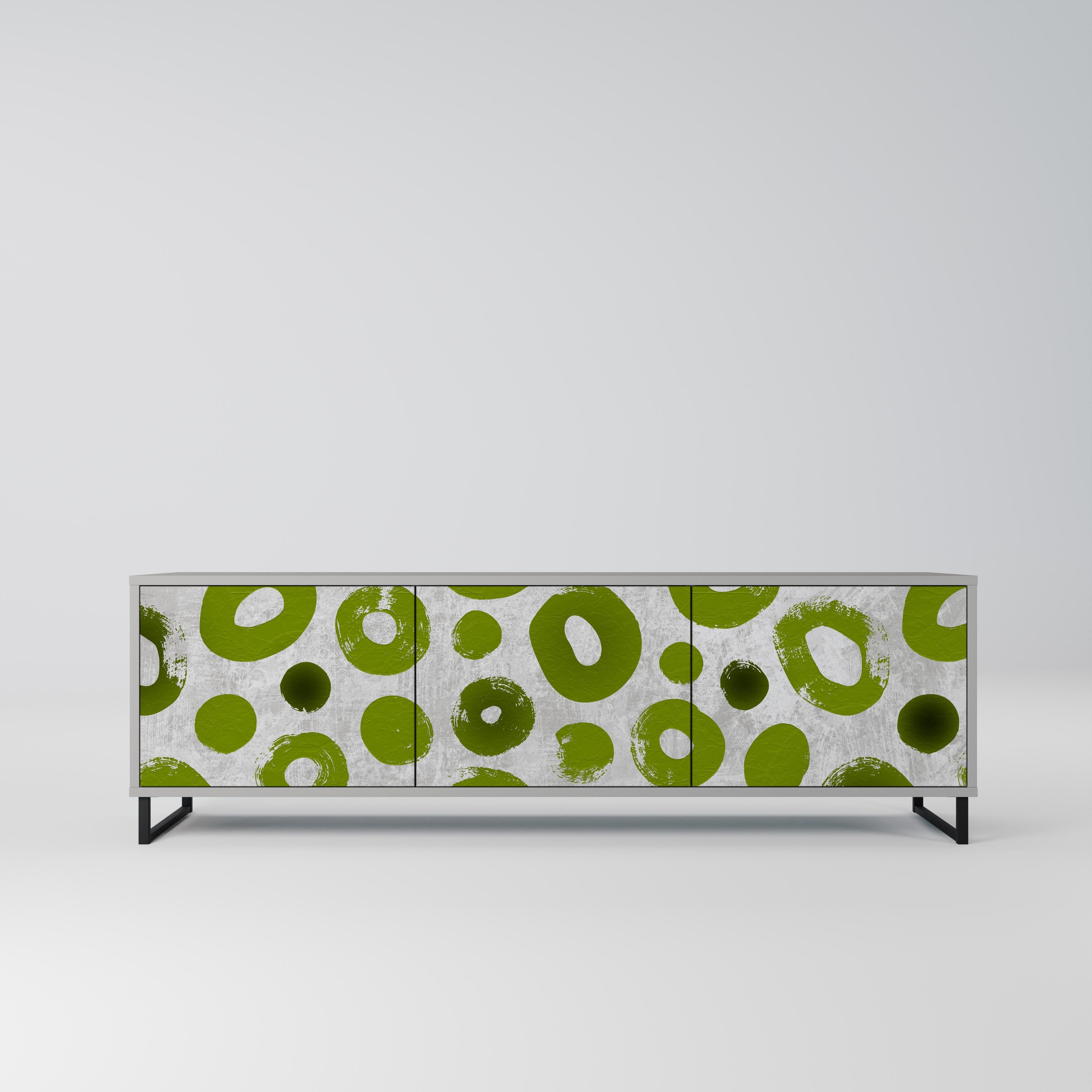 GREEN RHAPSODY Szafka RTV 3-drzwiowa korpus Szary