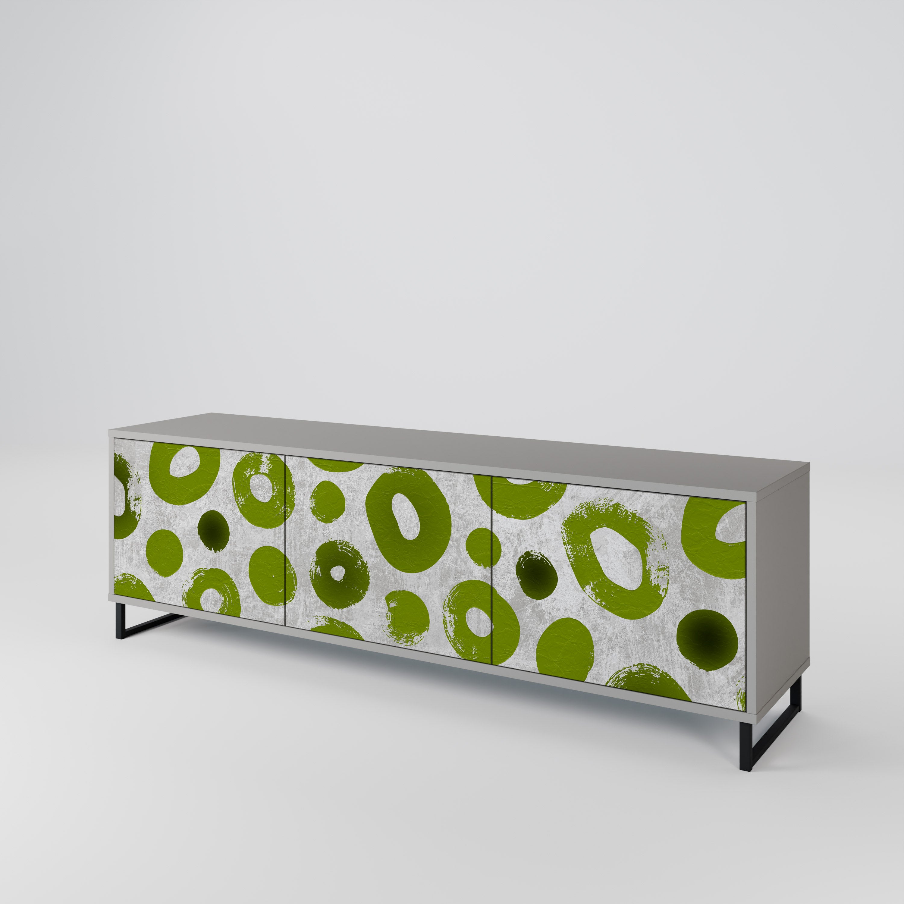 GREEN RHAPSODY Szafka RTV 3-drzwiowa korpus Szary