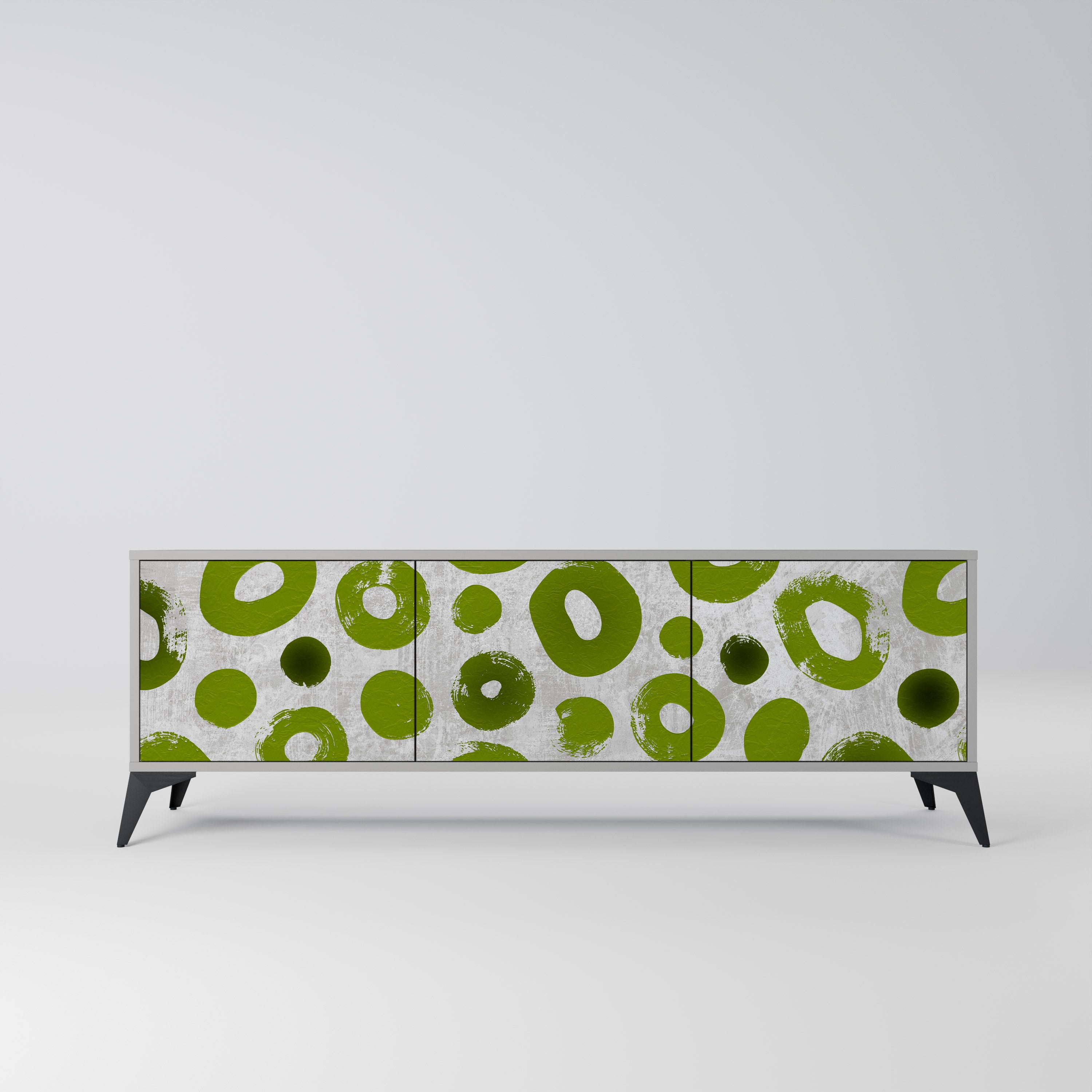 GREEN RHAPSODY Szafka RTV 3-drzwiowa korpus Szary