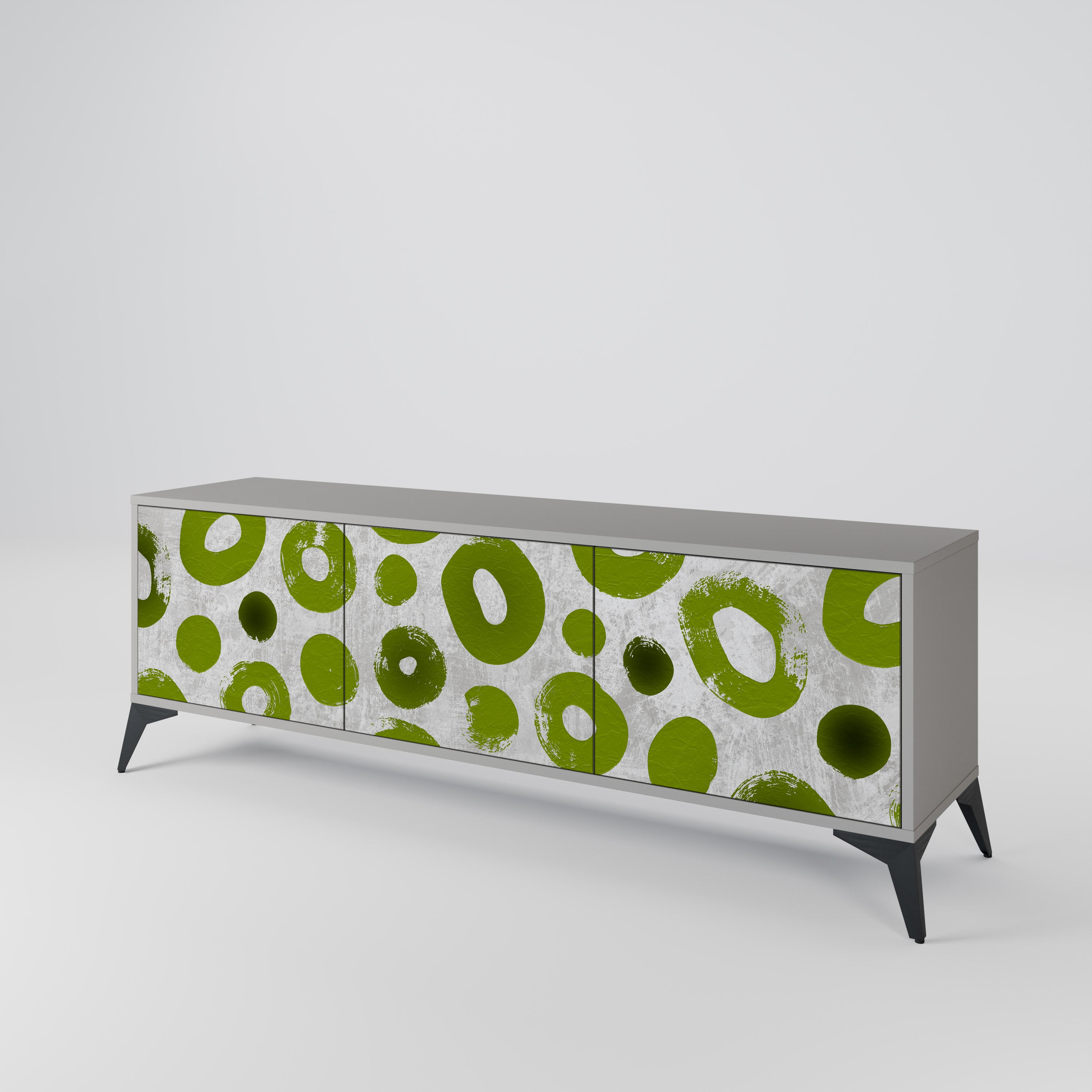 GREEN RHAPSODY Szafka RTV 3-drzwiowa korpus Szary