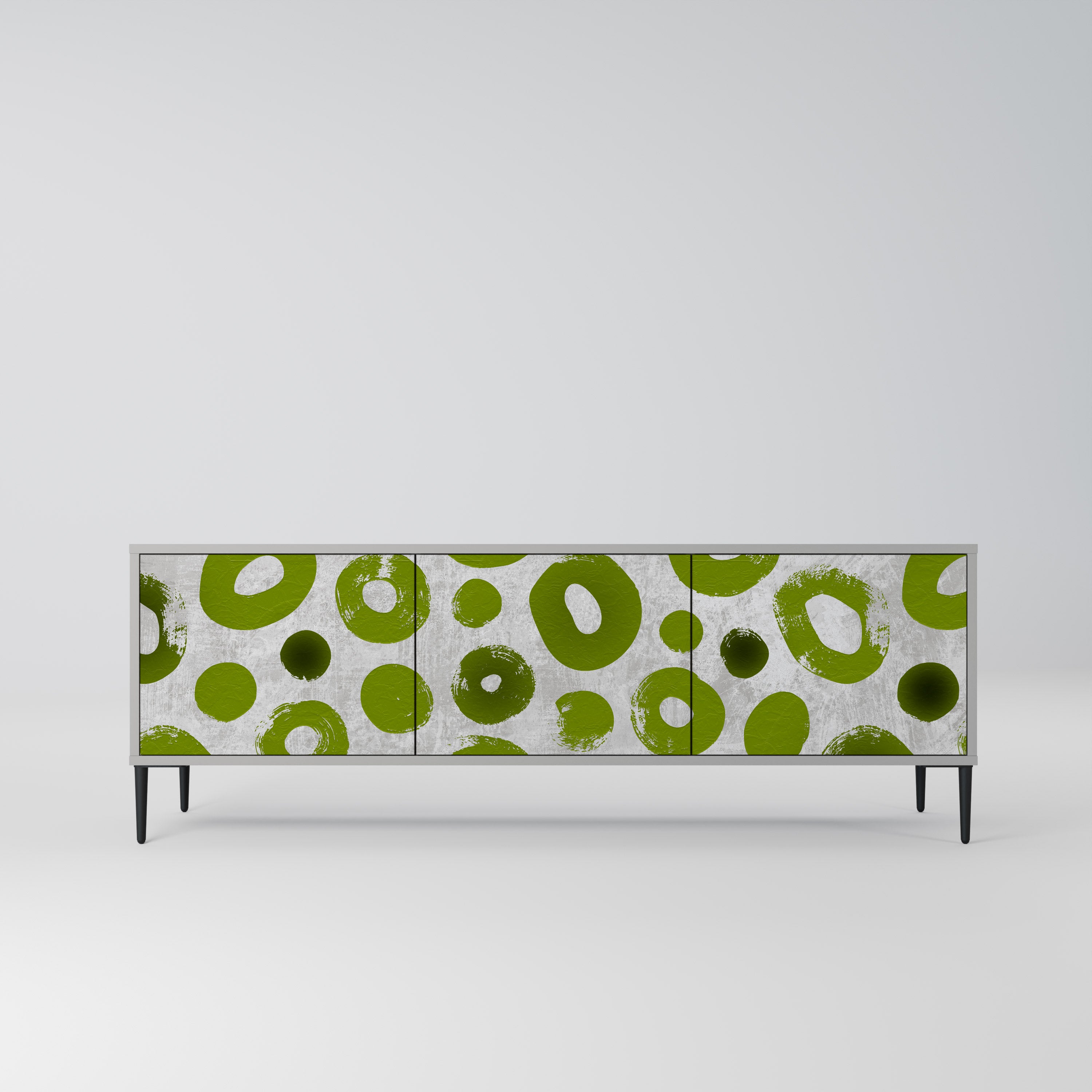 GREEN RHAPSODY Szafka RTV 3-drzwiowa korpus Szary