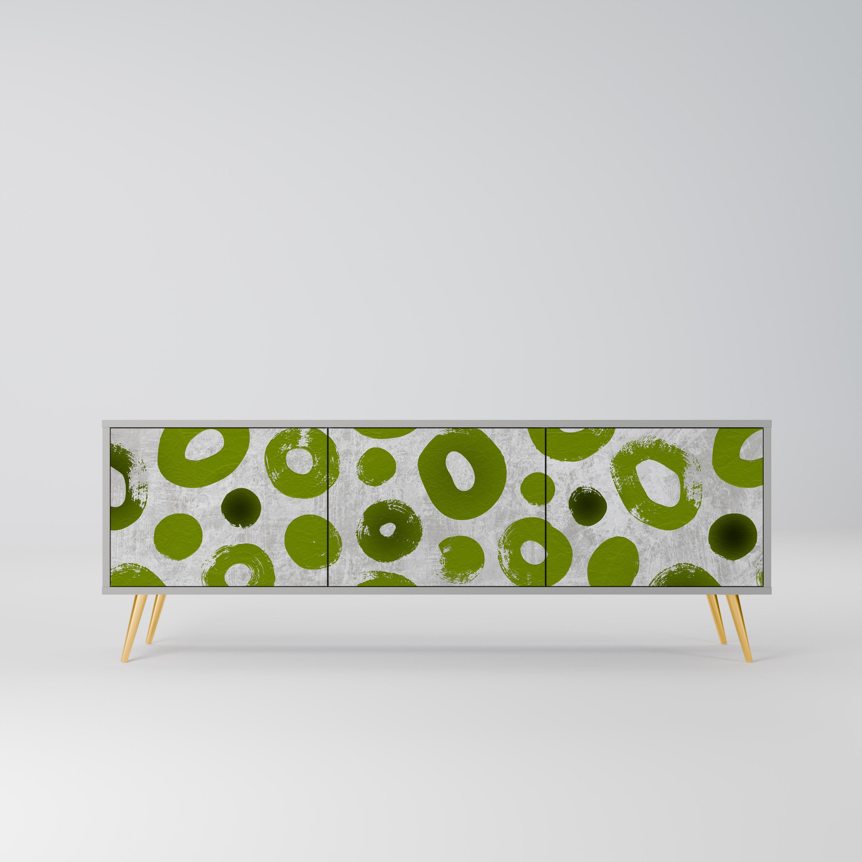 GREEN RHAPSODY Szafka RTV 3-drzwiowa korpus Szary