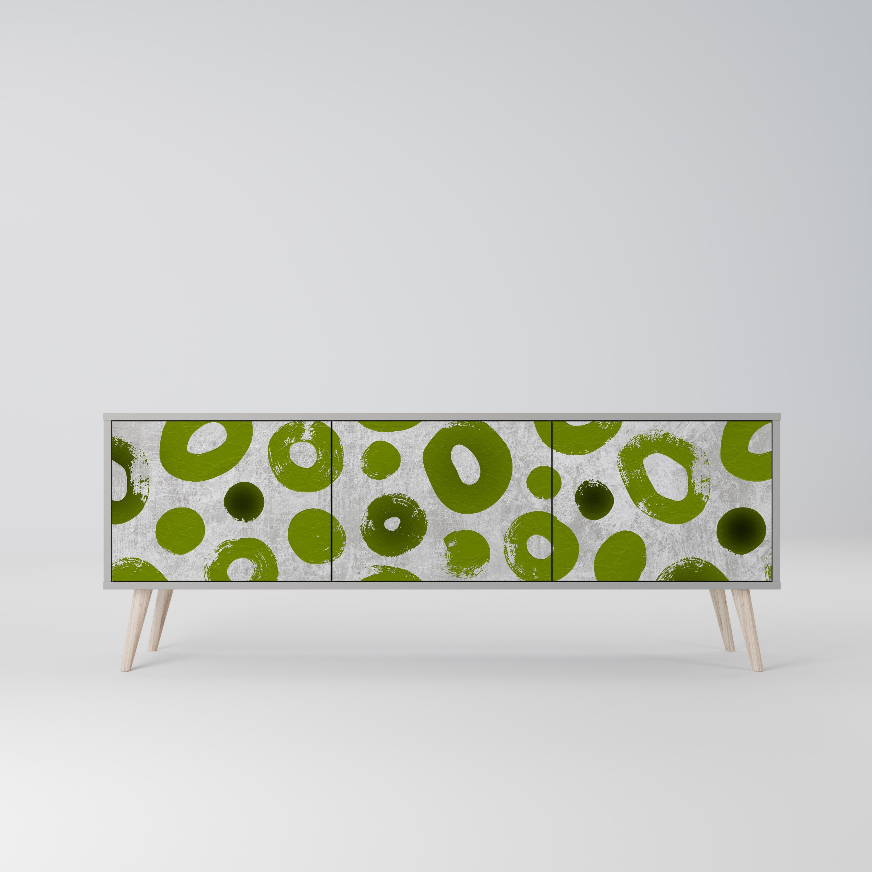 GREEN RHAPSODY Szafka RTV 3-drzwiowa korpus Szary