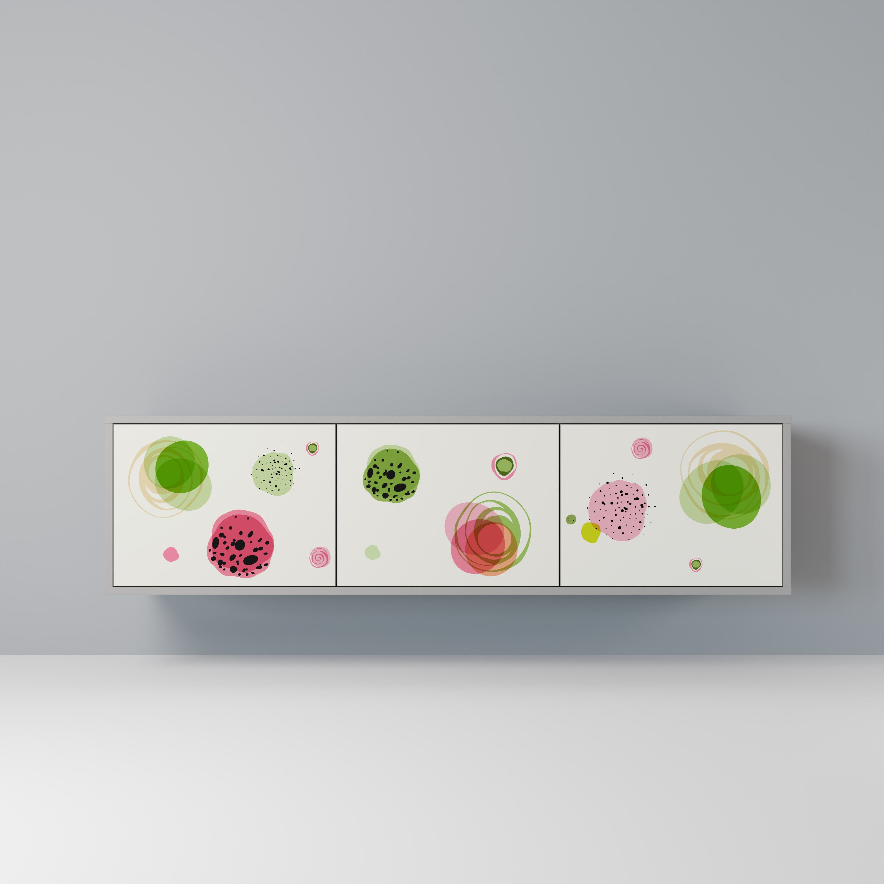 COLORFUL COSMOS Szafka RTV 3-drzwiowa korpus Szary