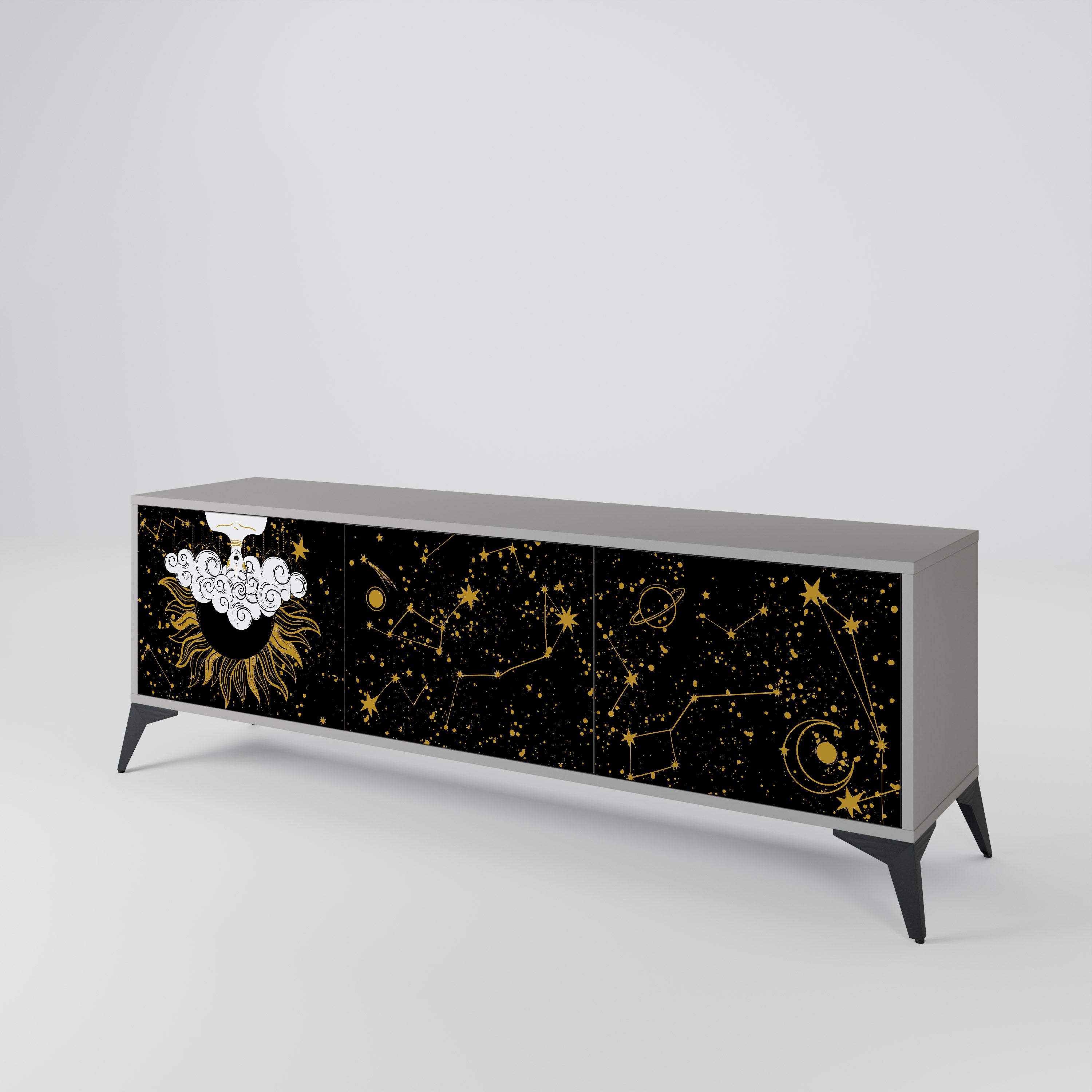 STELLAR CONSTELLATIONS Szafka RTV 3-drzwiowa korpus Szary