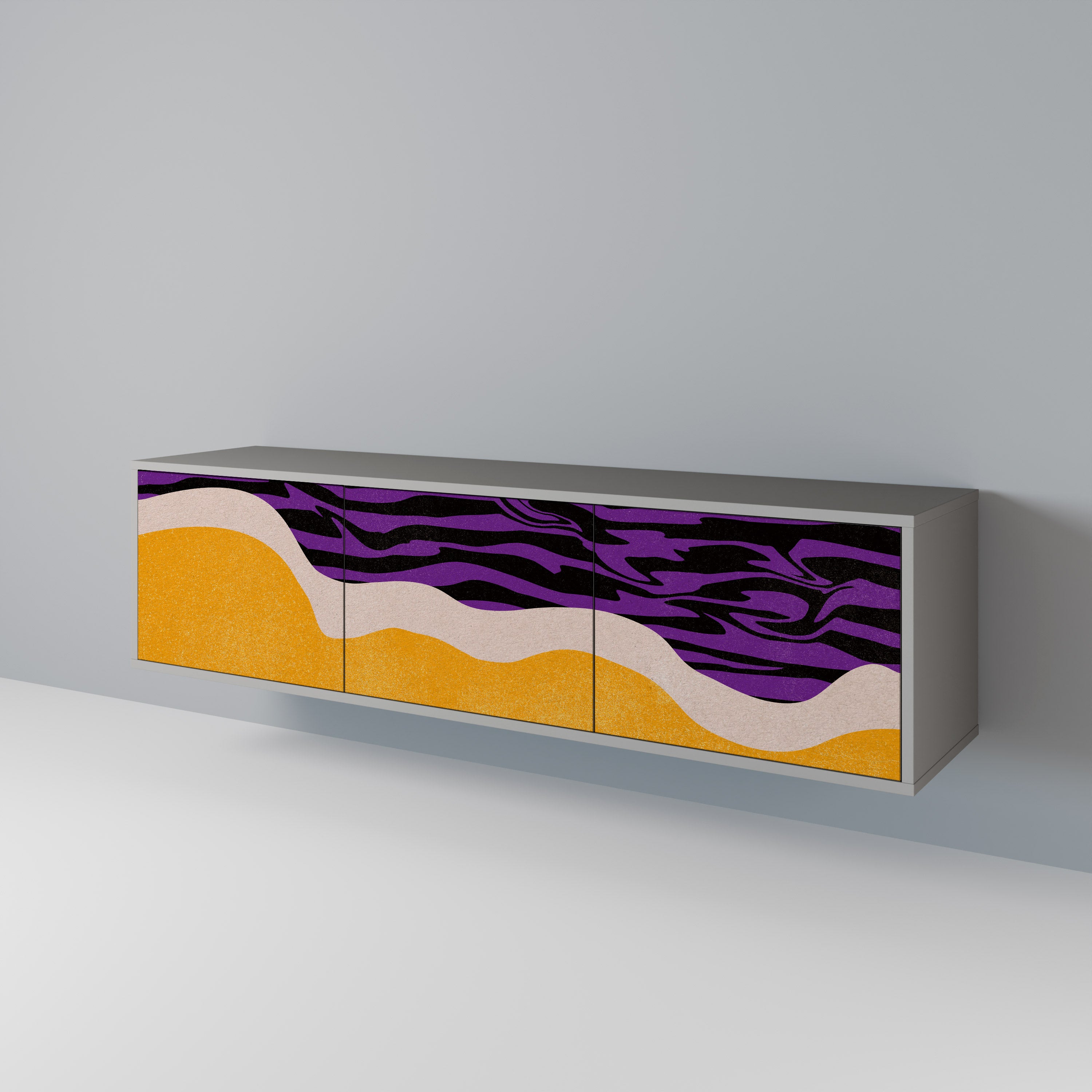 INDEPENDENT BORDER Szafka RTV 3-drzwiowa korpus Szary