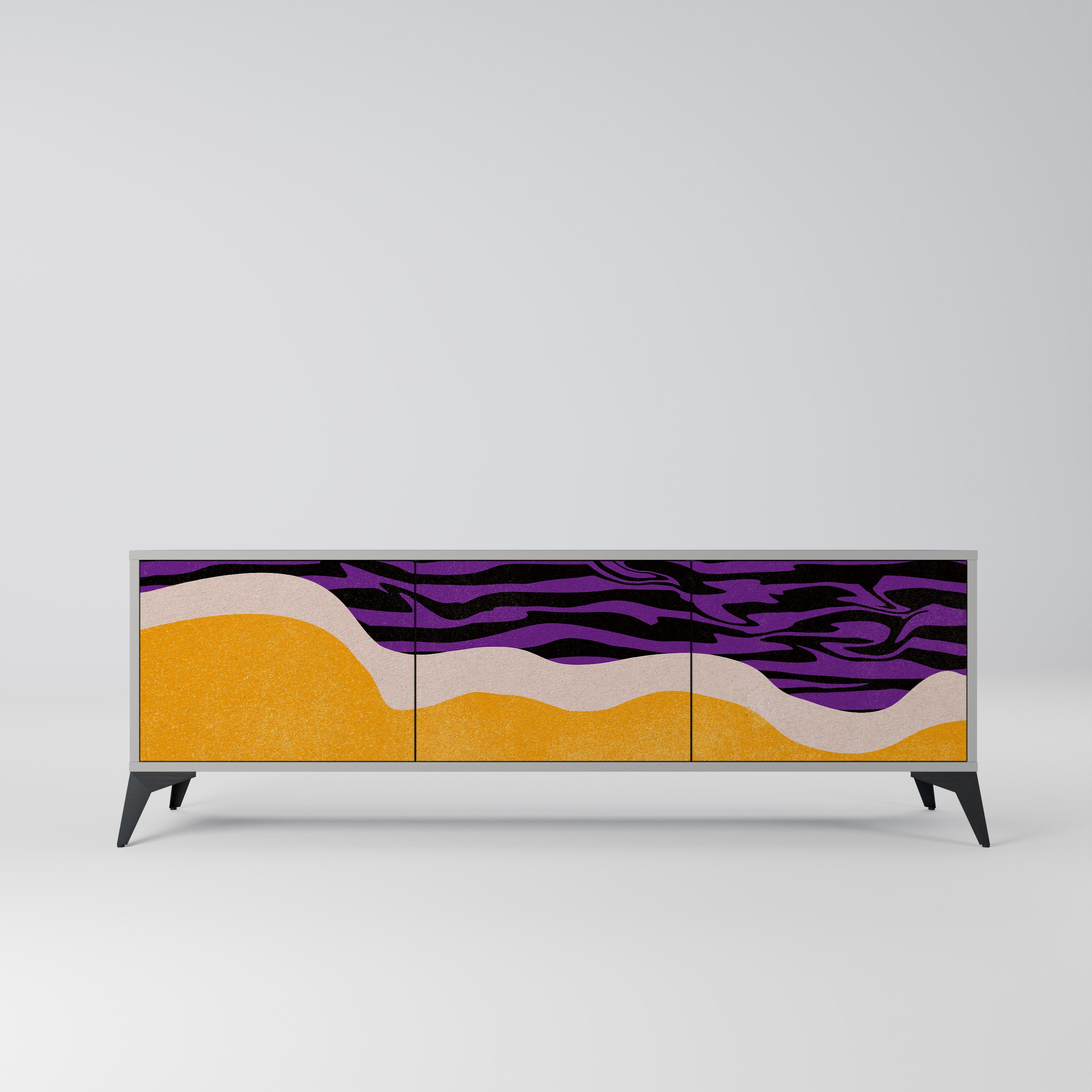 INDEPENDENT BORDER Szafka RTV 3-drzwiowa korpus Szary