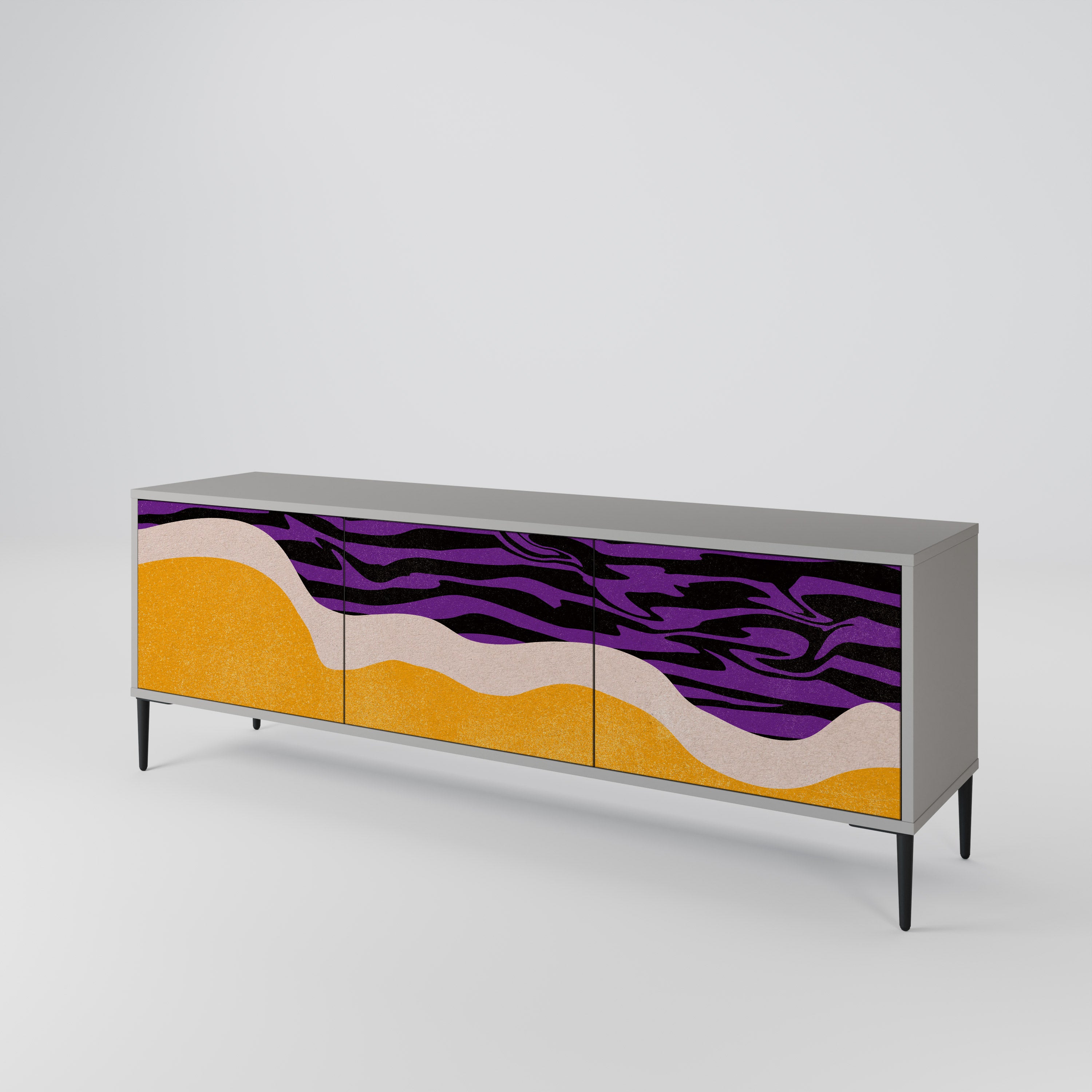 INDEPENDENT BORDER Szafka RTV 3-drzwiowa korpus Szary