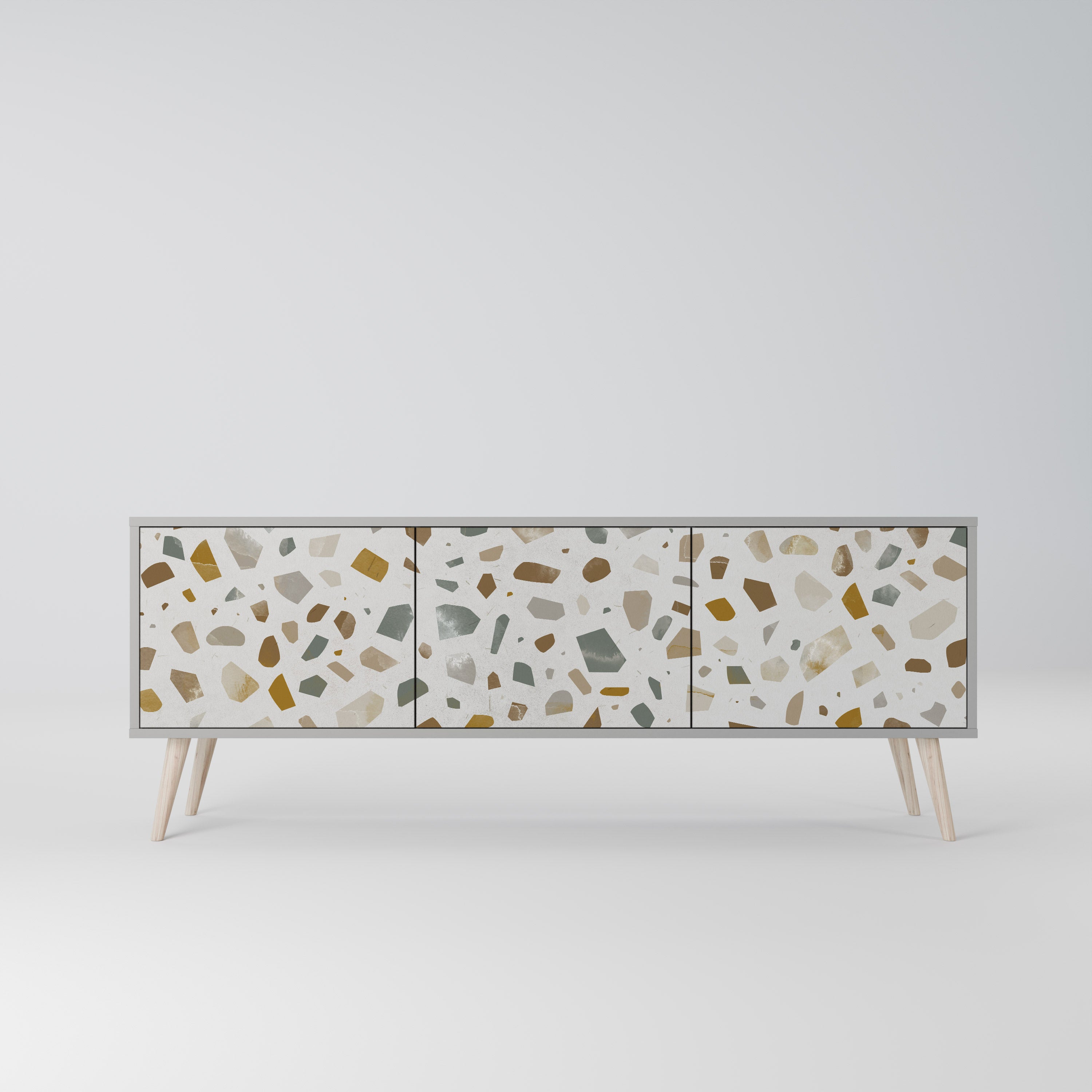 PIECES OF TOMORROW Szafka RTV 3-drzwiowa korpus Szary