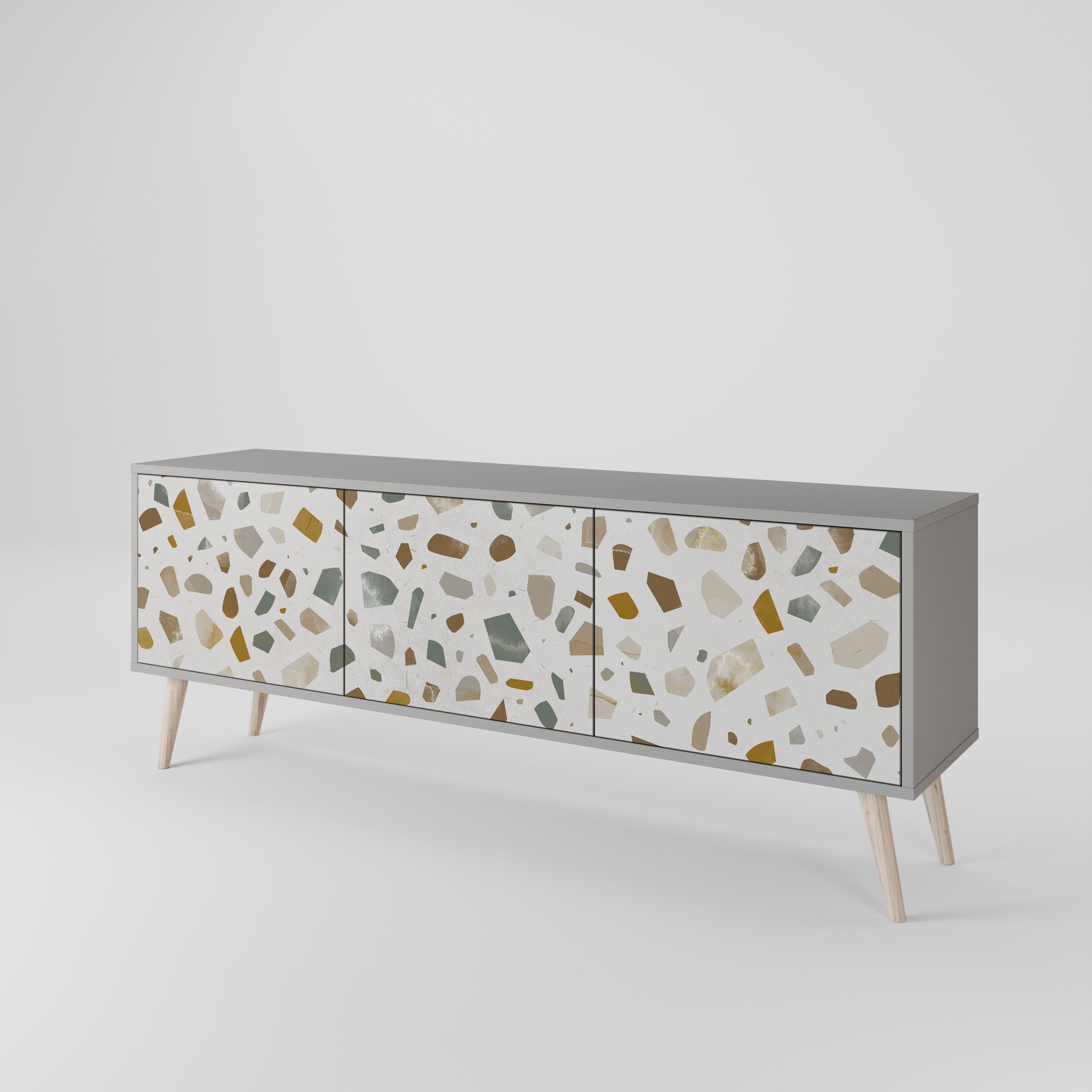 PIECES OF TOMORROW Szafka RTV 3-drzwiowa korpus Szary