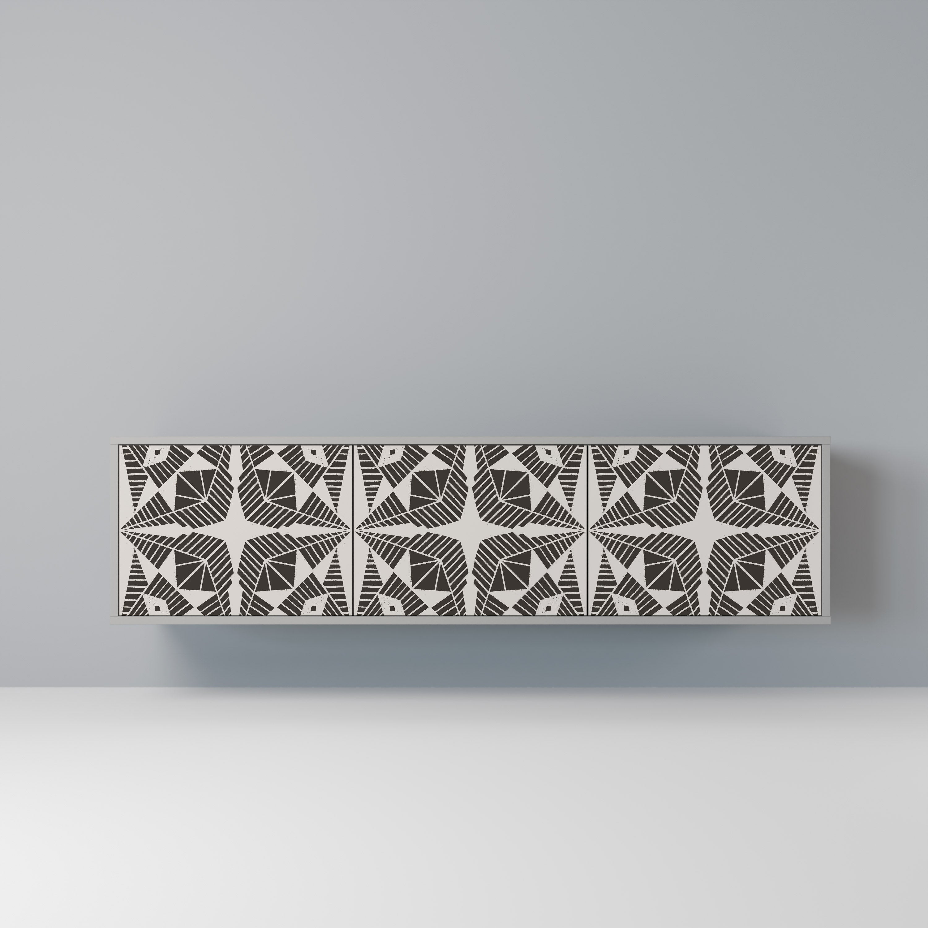 MONOCHROME NEXUS Szafka RTV 3-drzwiowa korpus Szary