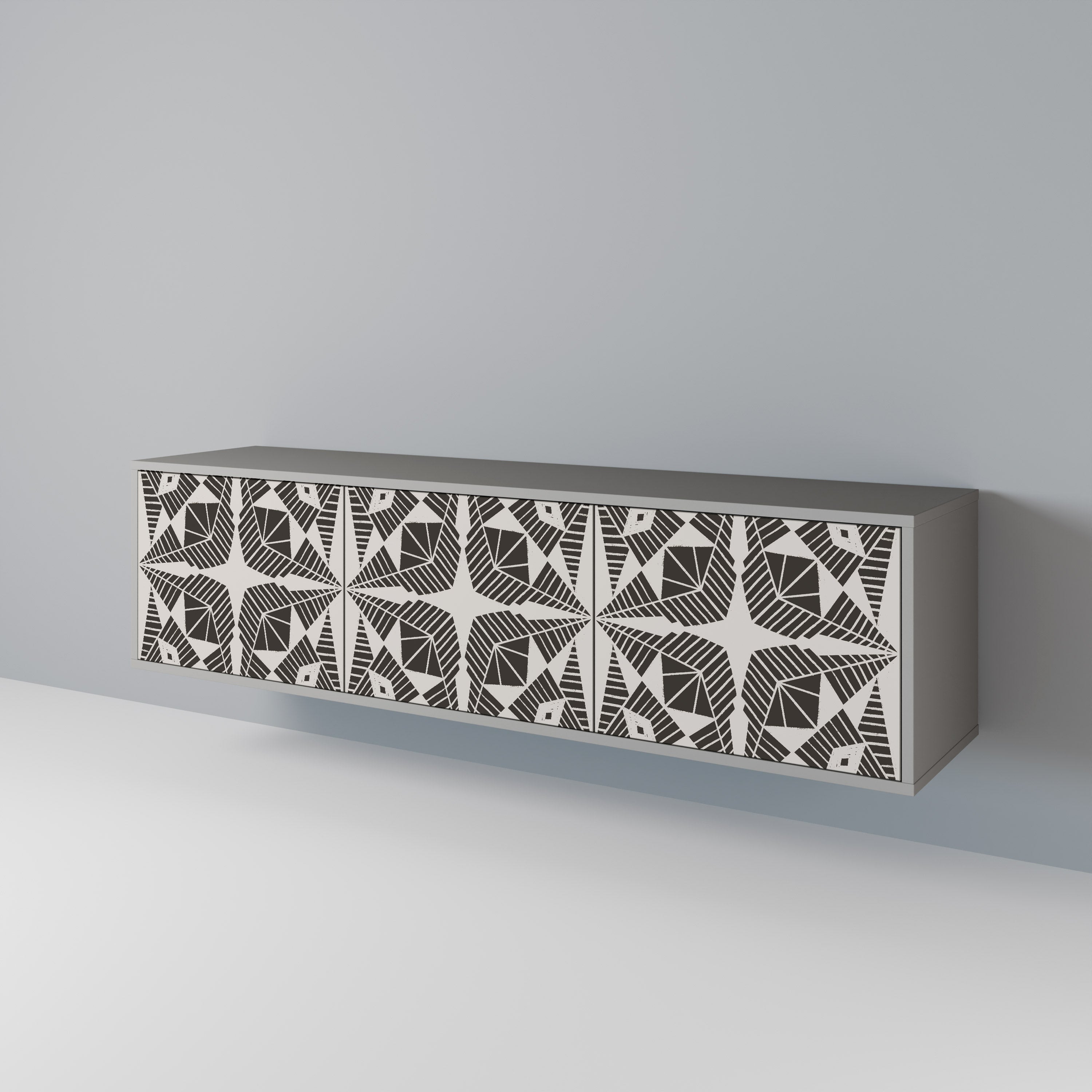 MONOCHROME NEXUS Szafka RTV 3-drzwiowa korpus Szary