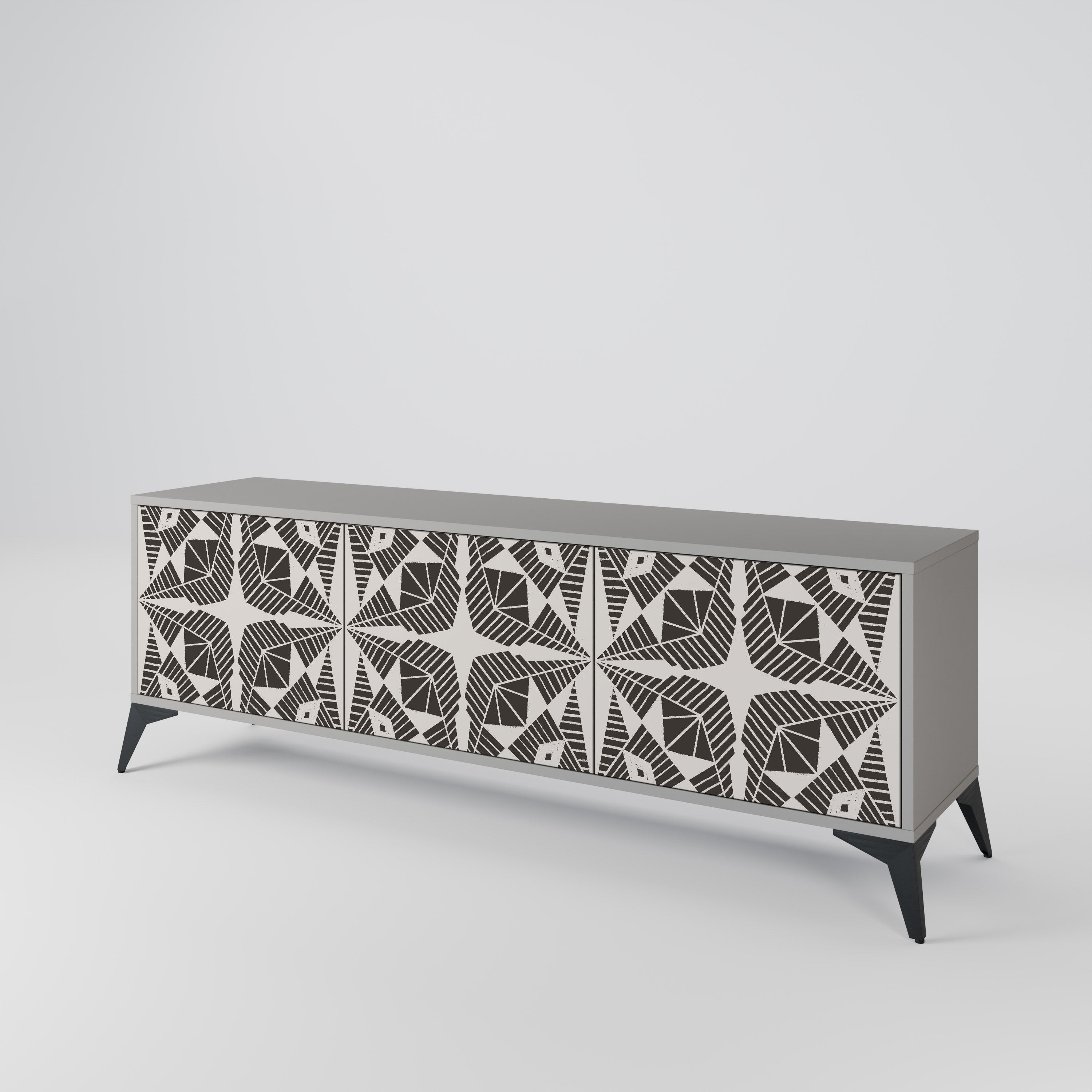 MONOCHROME NEXUS Szafka RTV 3-drzwiowa korpus Szary