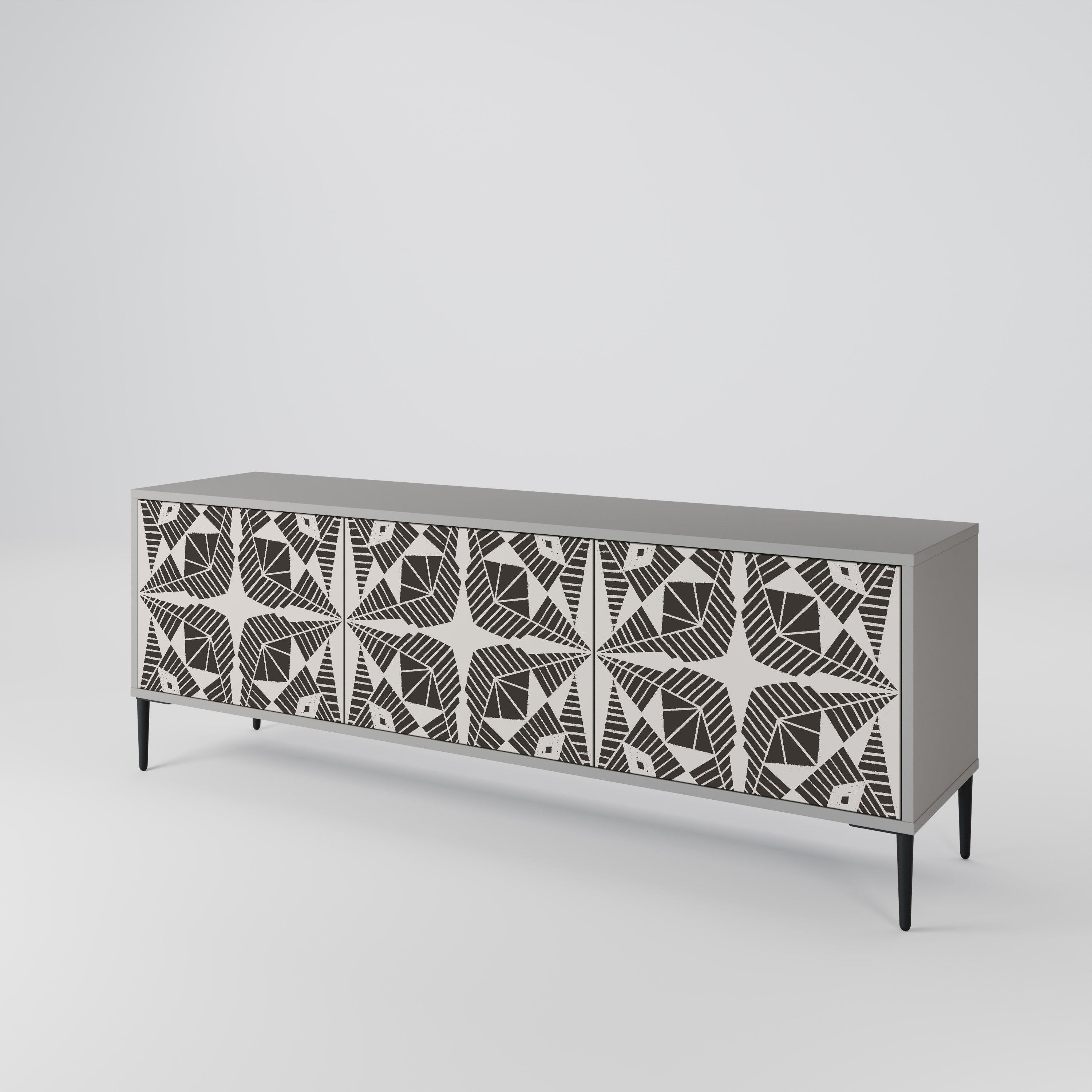 MONOCHROME NEXUS Szafka RTV 3-drzwiowa korpus Szary